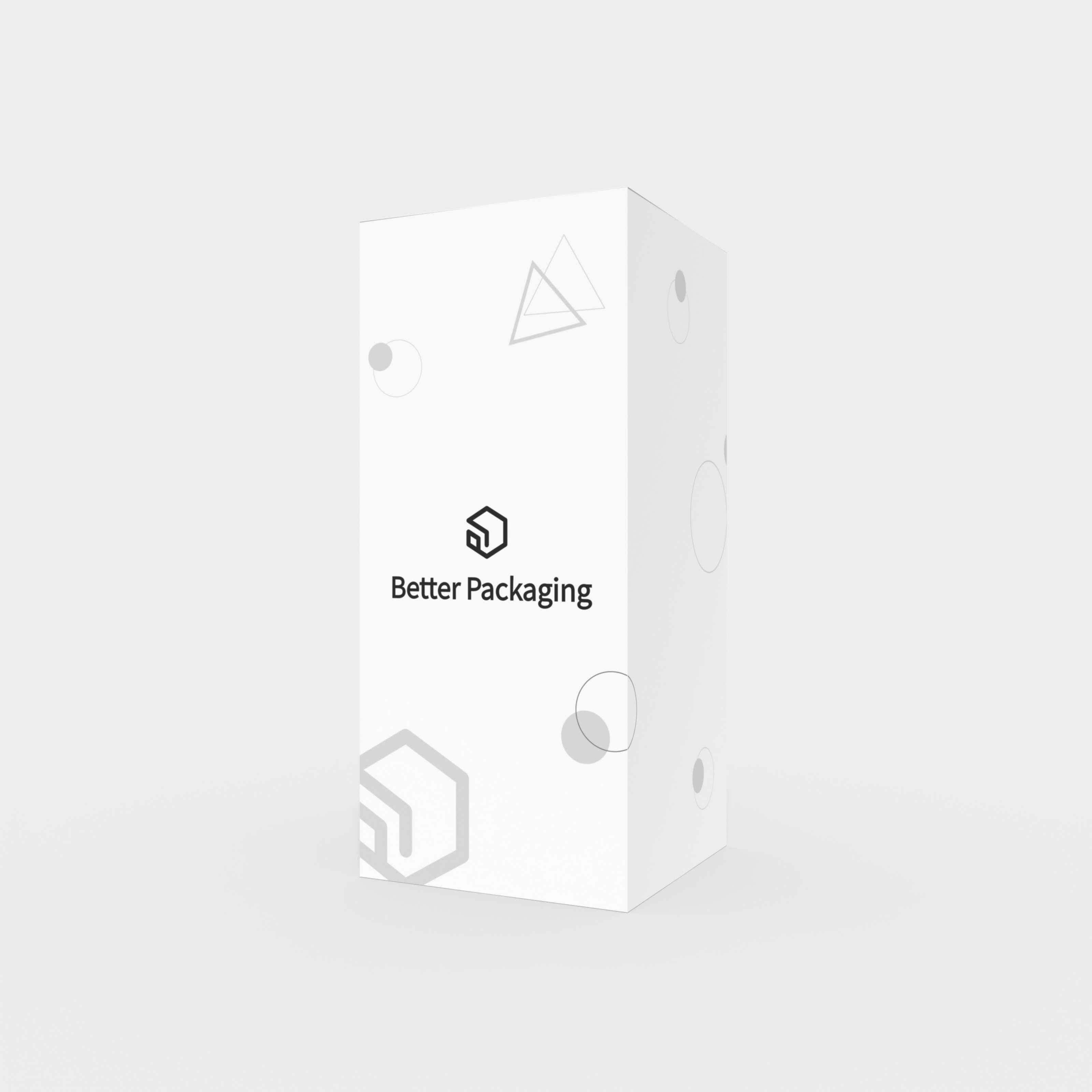 Tall box bottle box tuck front — White paperboard