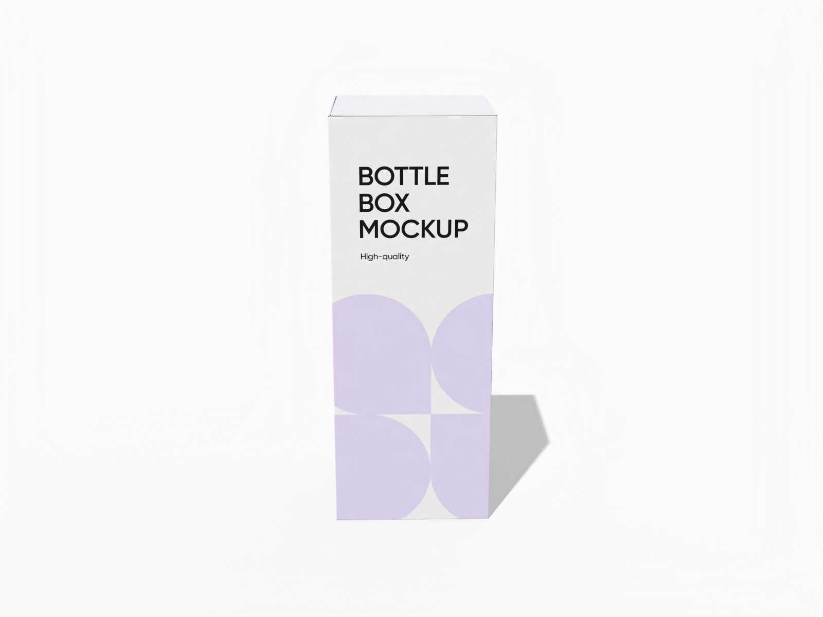 Maqueta de caja para botella con cierre plegable — White paperboard