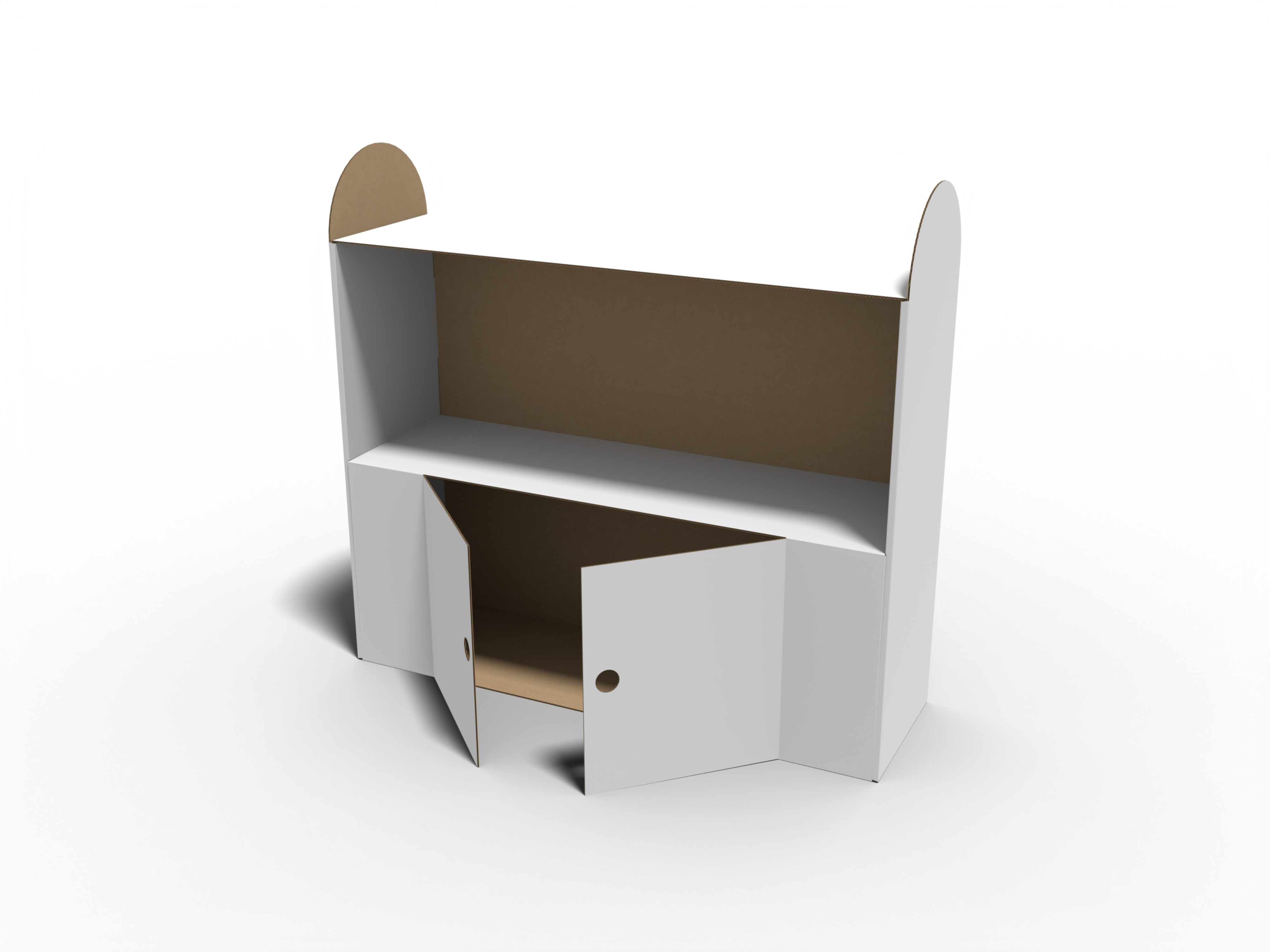 Display box/shelf shoe shelf shoe — Corrugated board