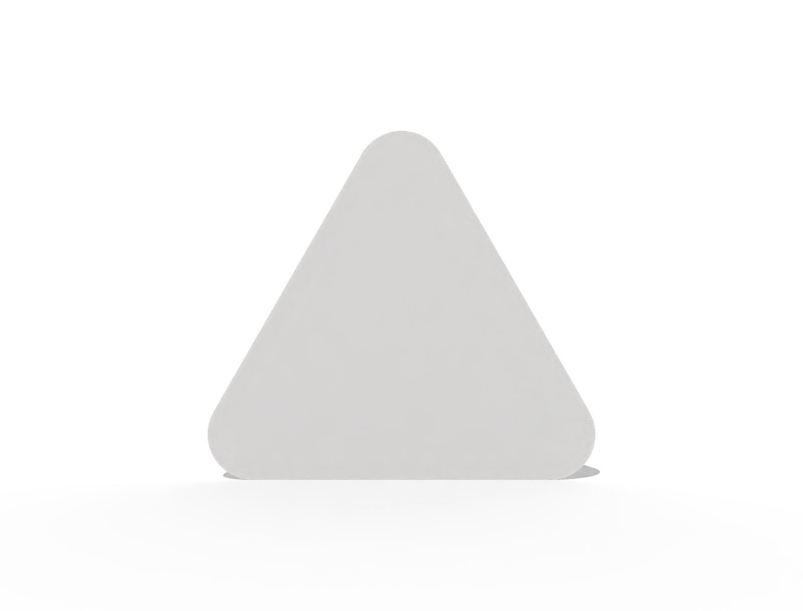 Triangular greeting card — White paperboard