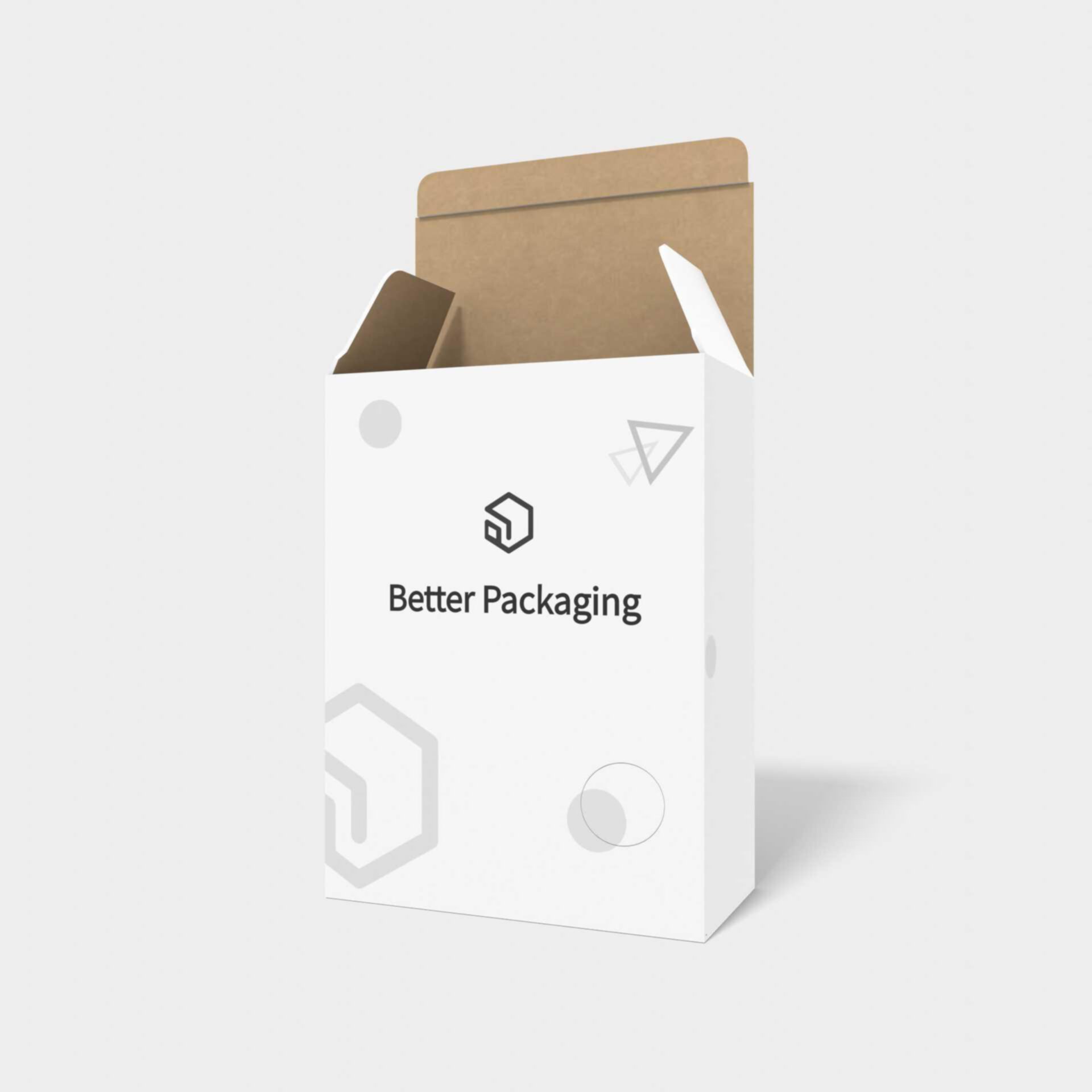 Tuck end paper box — White paperboard