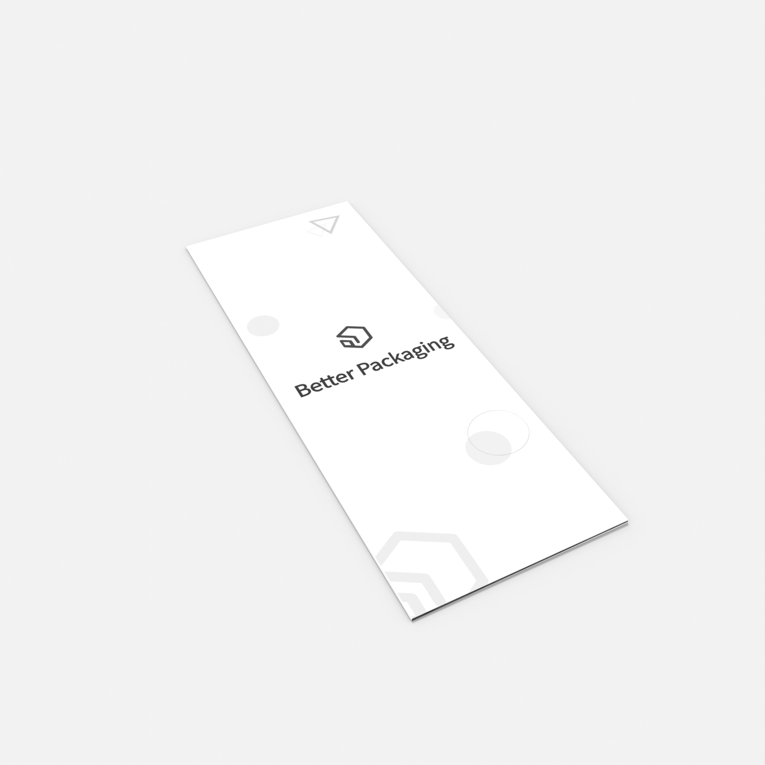 4 panel roll fold brochure — White paperboard