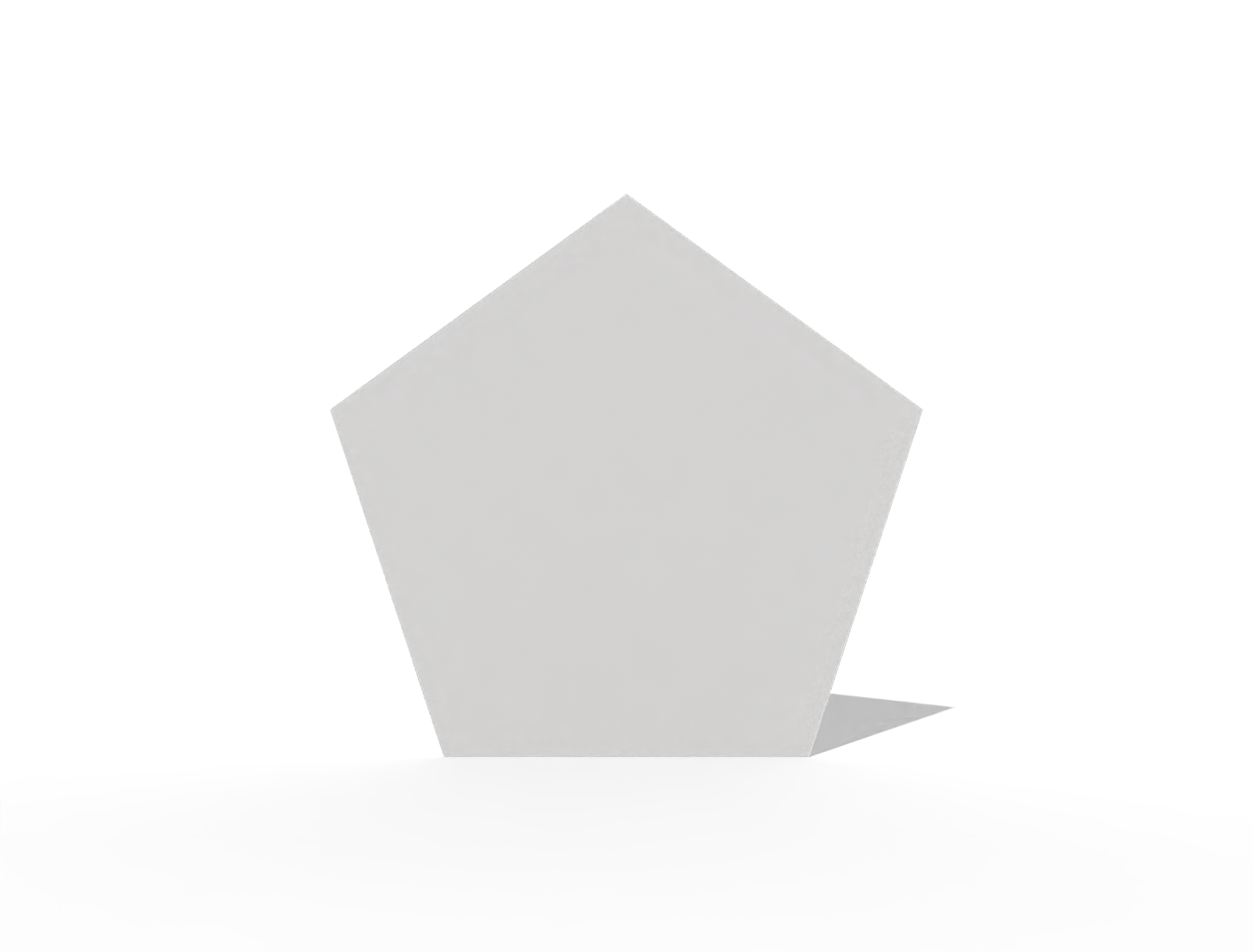 Pentagonal gift card — White paperboard