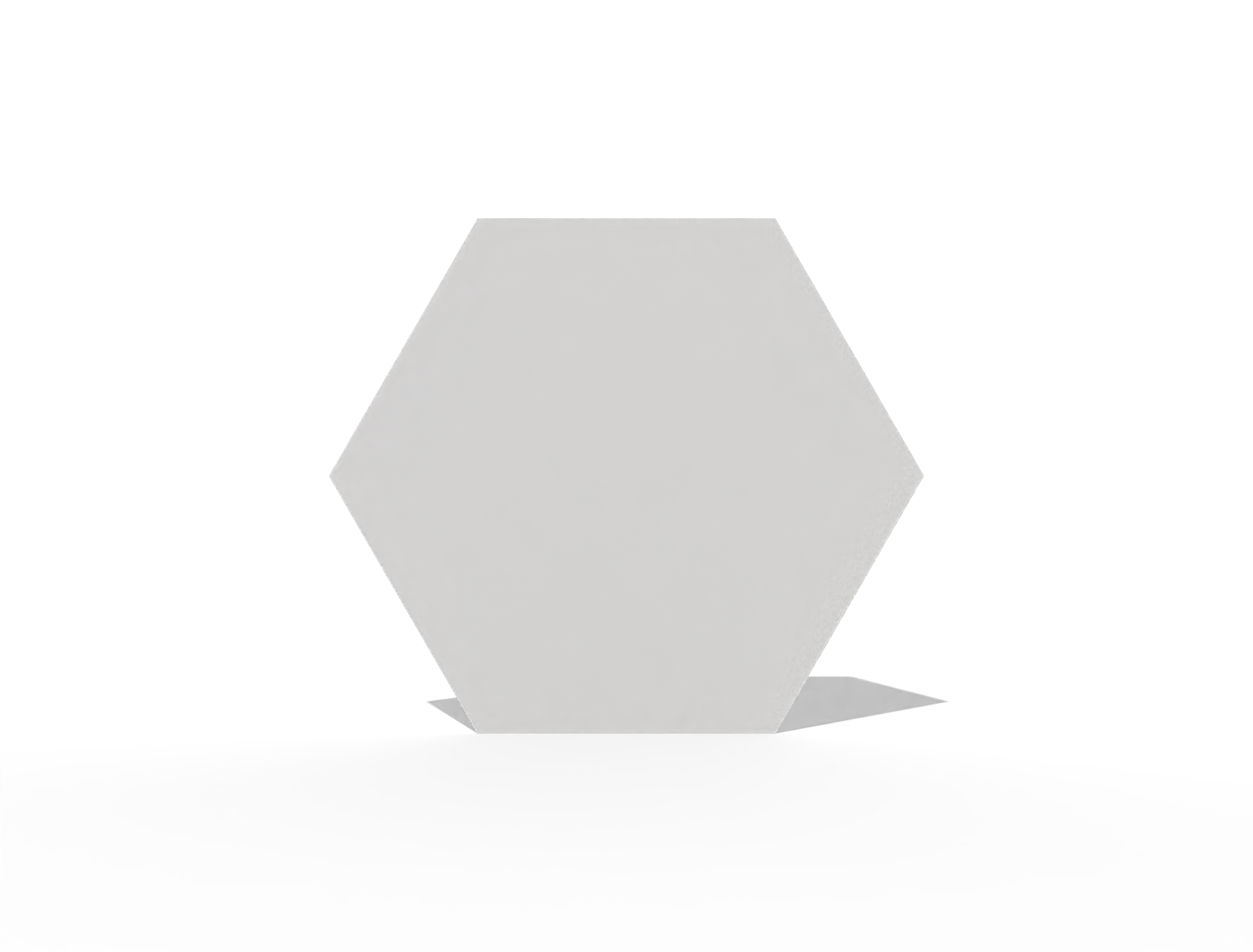 Hexagonal thank you card — White paperboard
