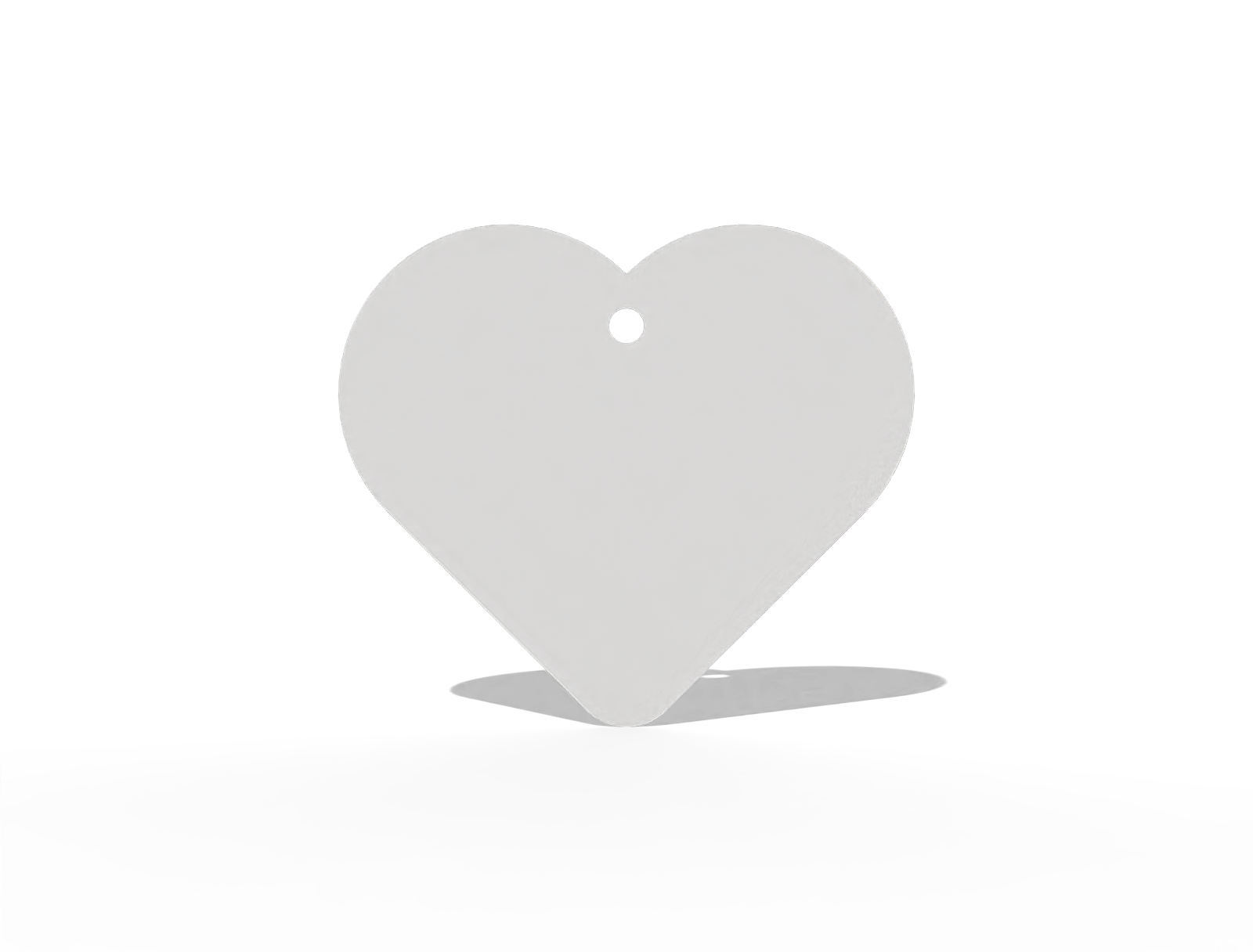Heart-shaped gift label — White paperboard