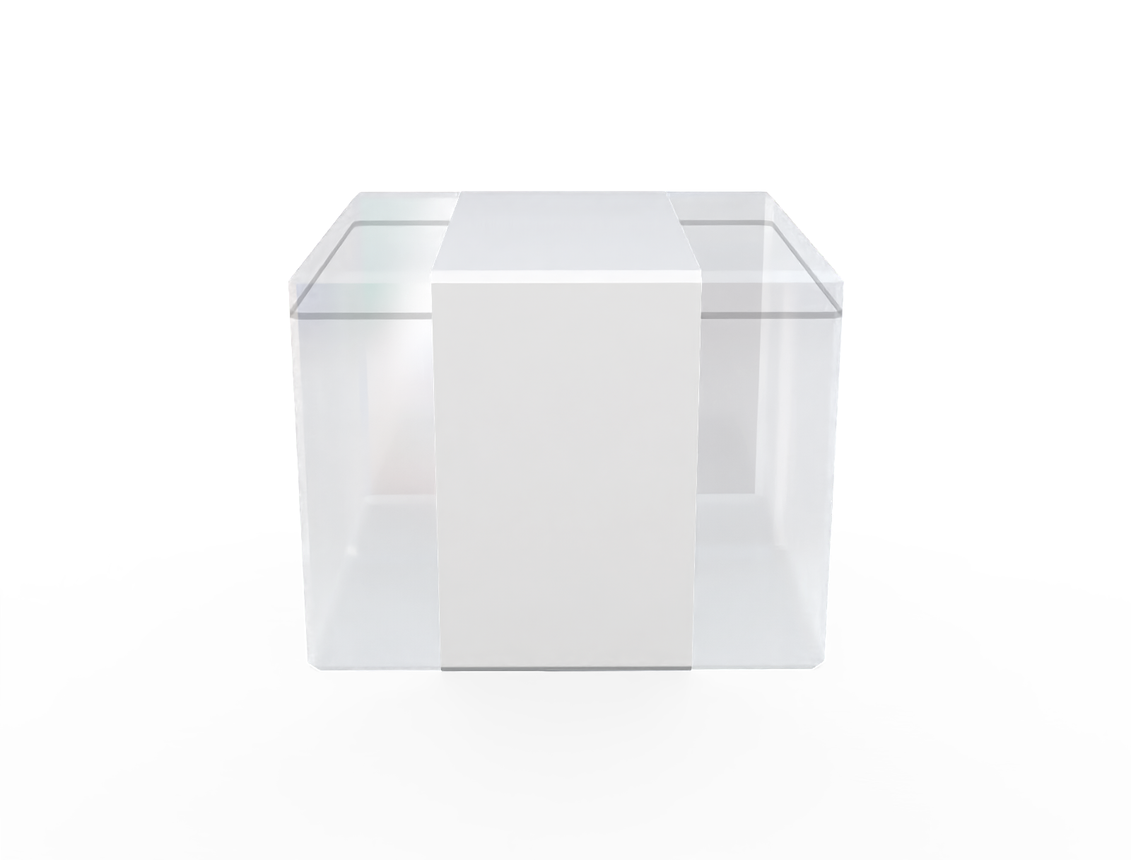 Clear plastic box — Clear glossy plastic