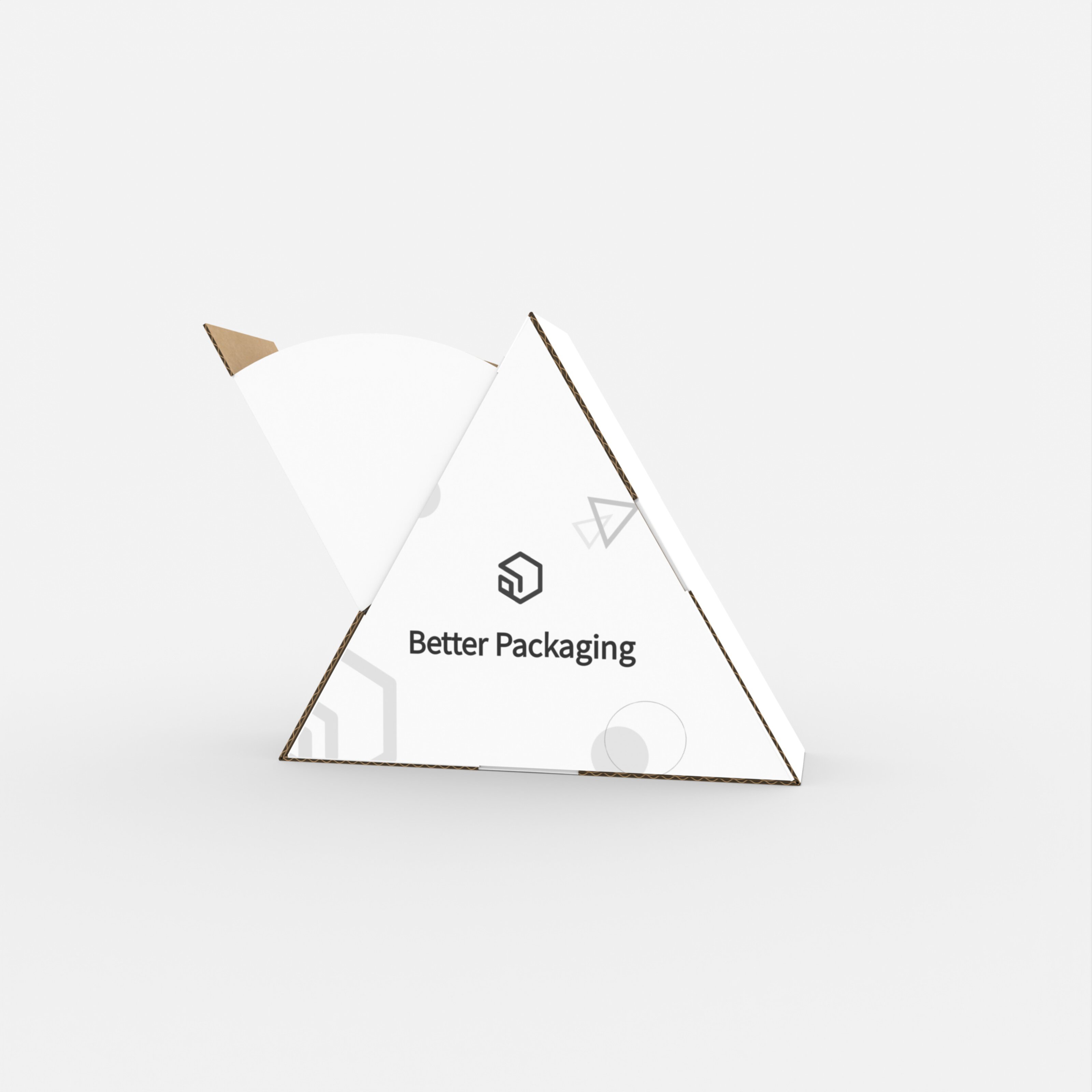 Packaging polygonal boxes triangle — Corrugated board