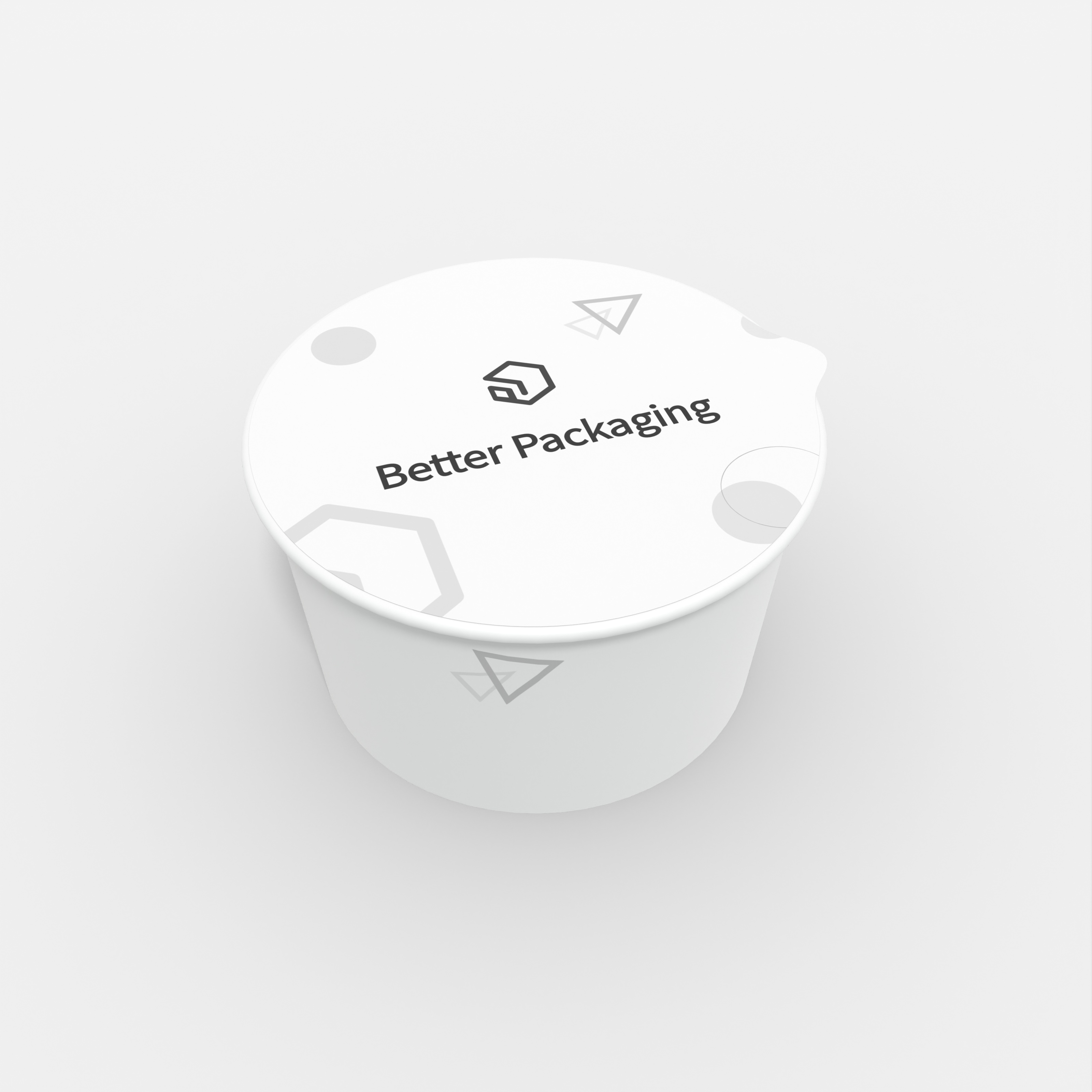 Packaging paper bucket paper bowl — White paperboard