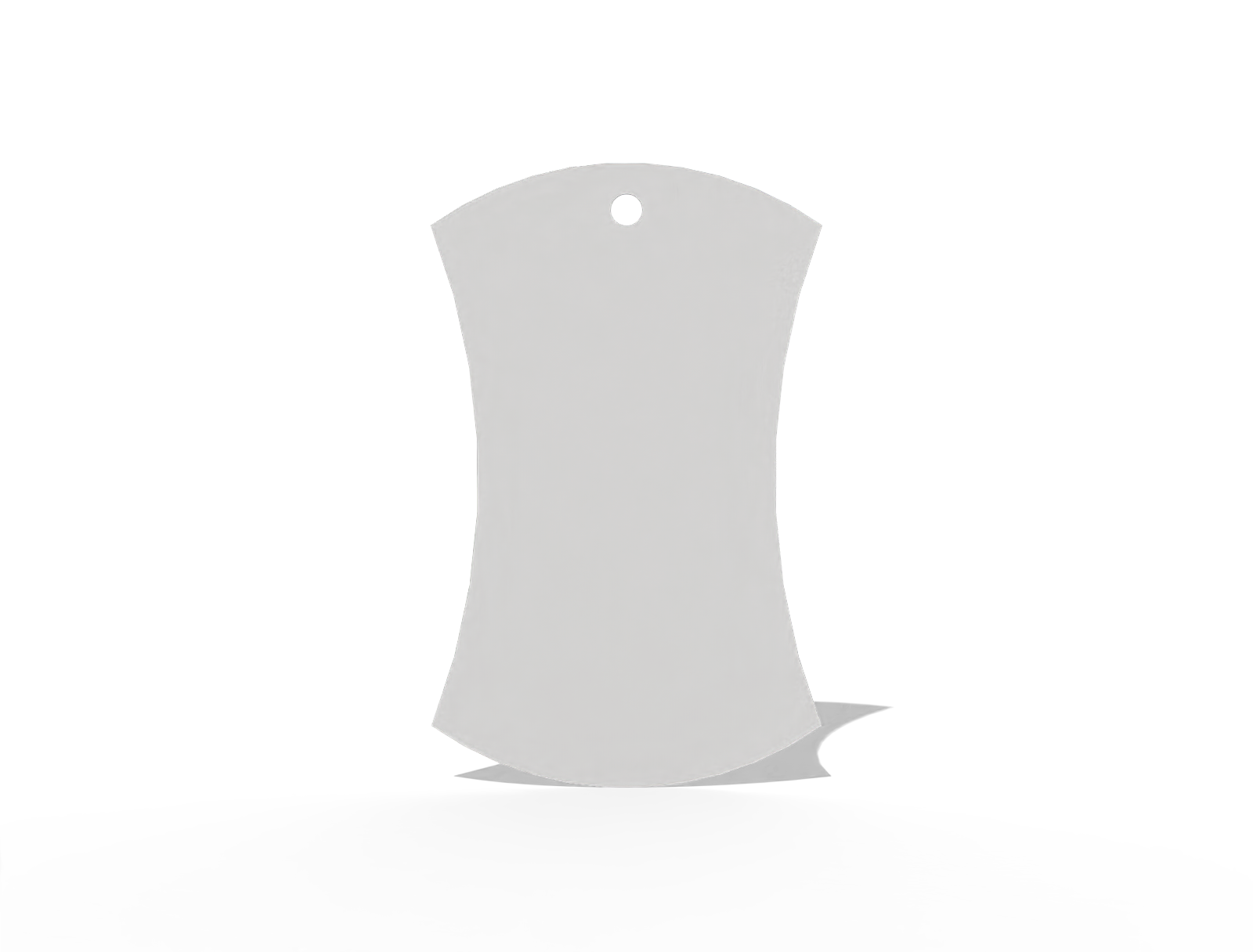 Arched tag — White paperboard