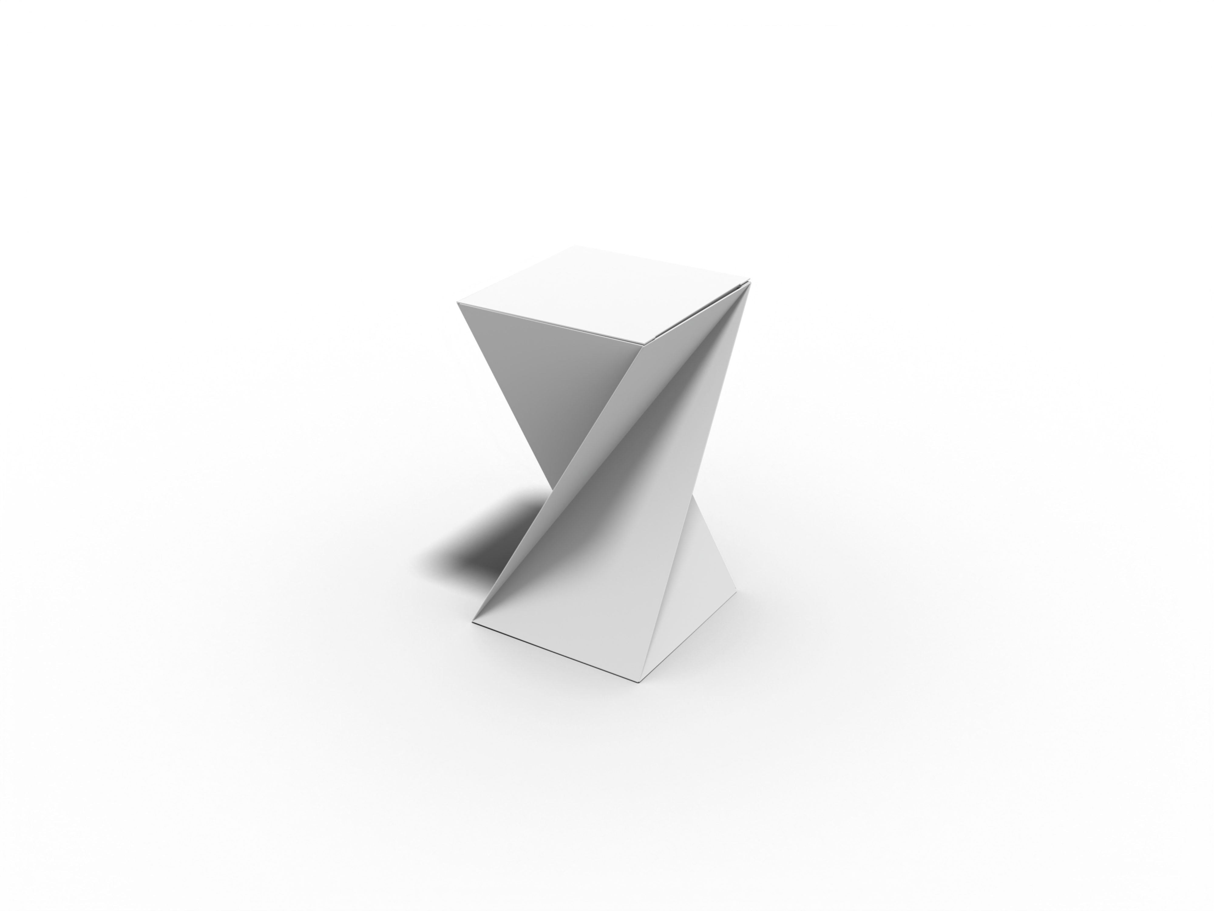 Packaging polygonal boxes rotate — White paperboard