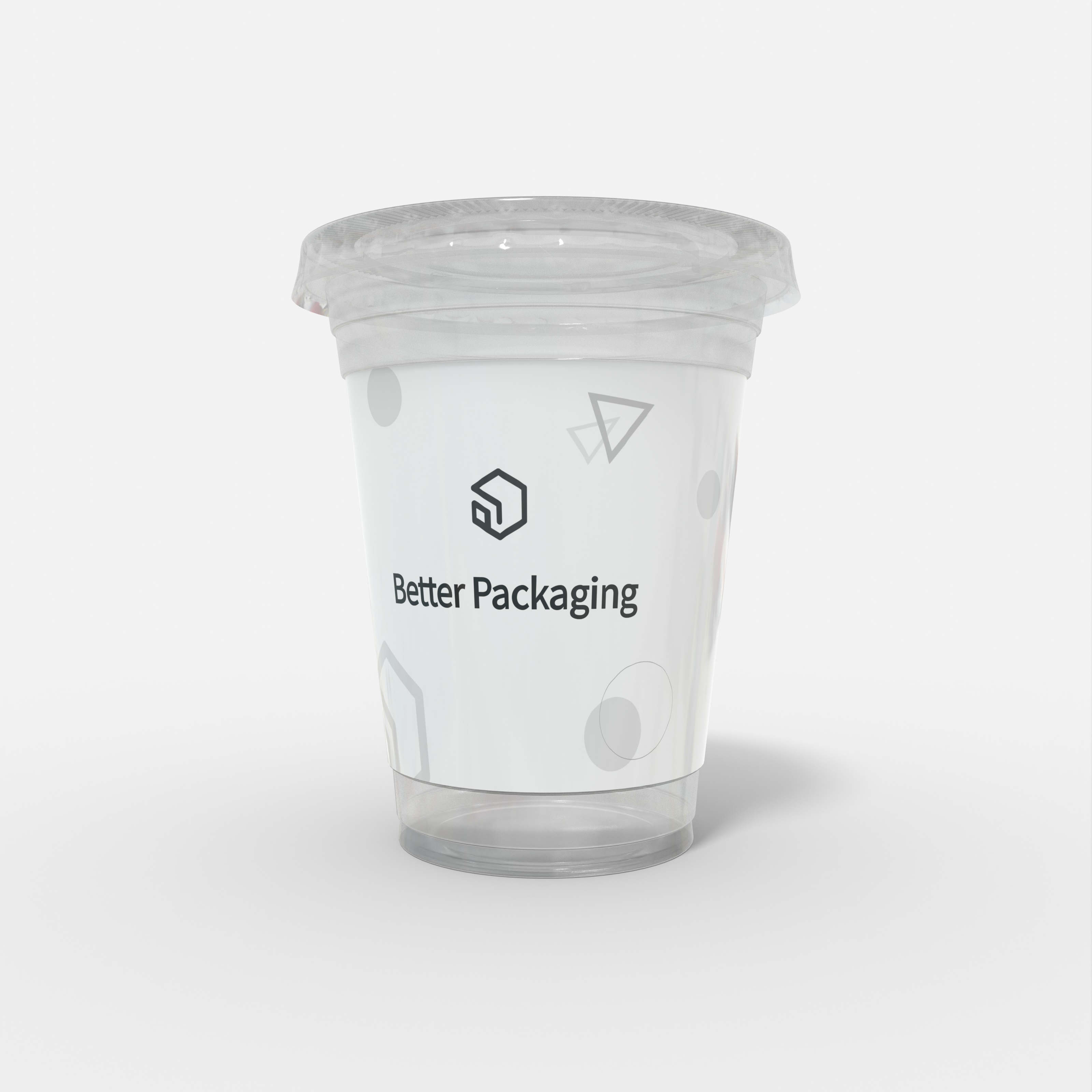 Packaging bottle plastic cup — Glossy plastic