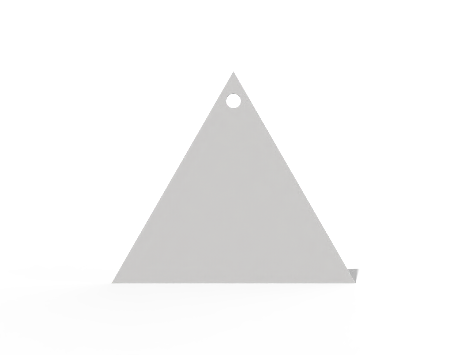 Triangular tag — White paperboard