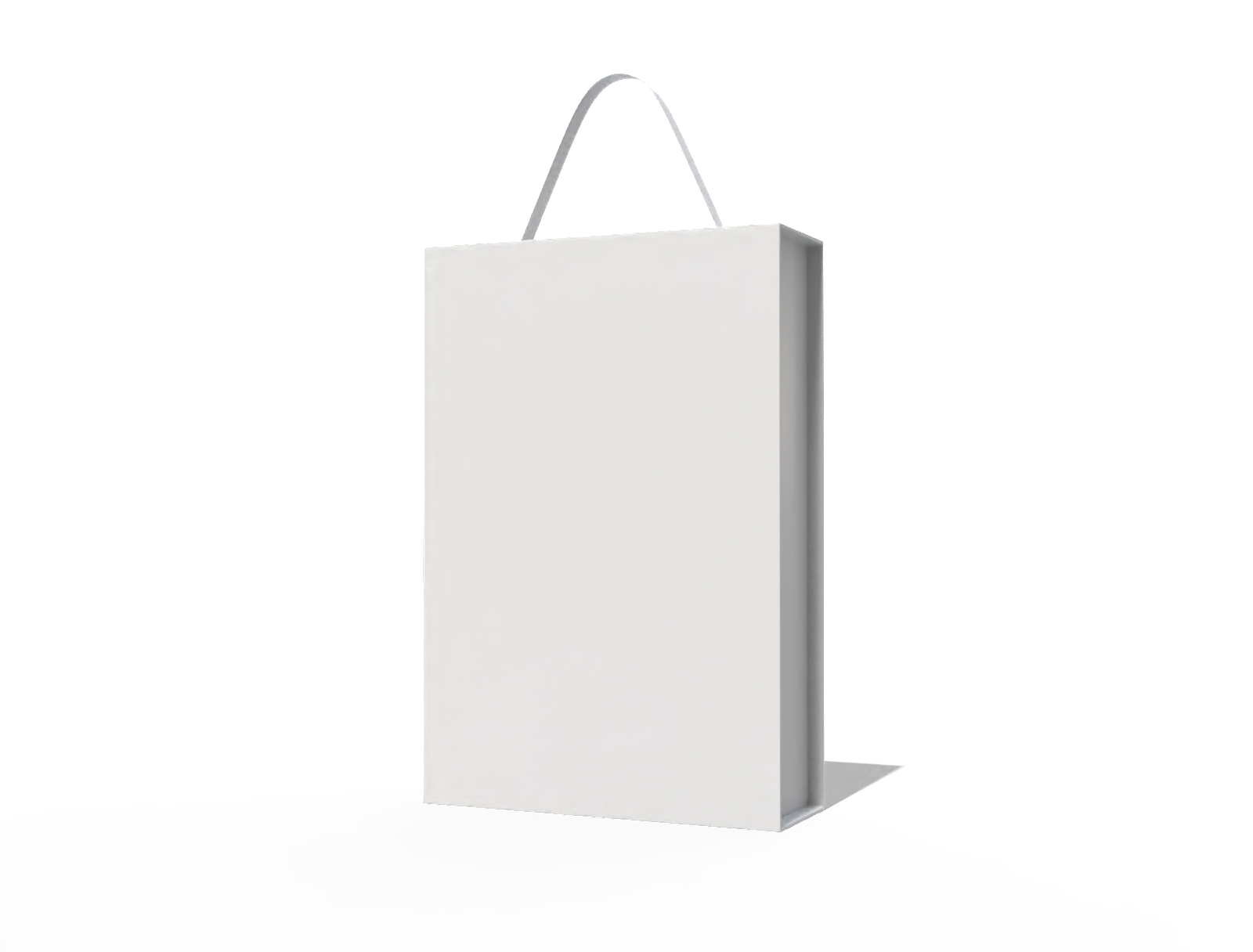 Paper wine shopping bag — White paperboard