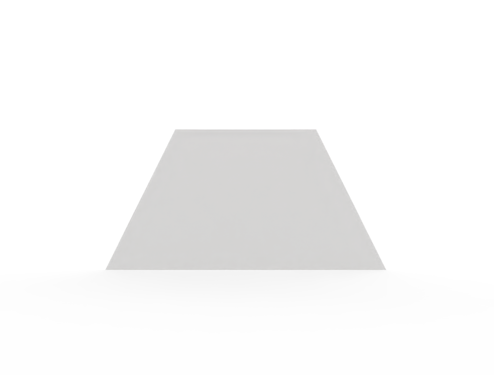 Trapezoidal gift card — White paperboard