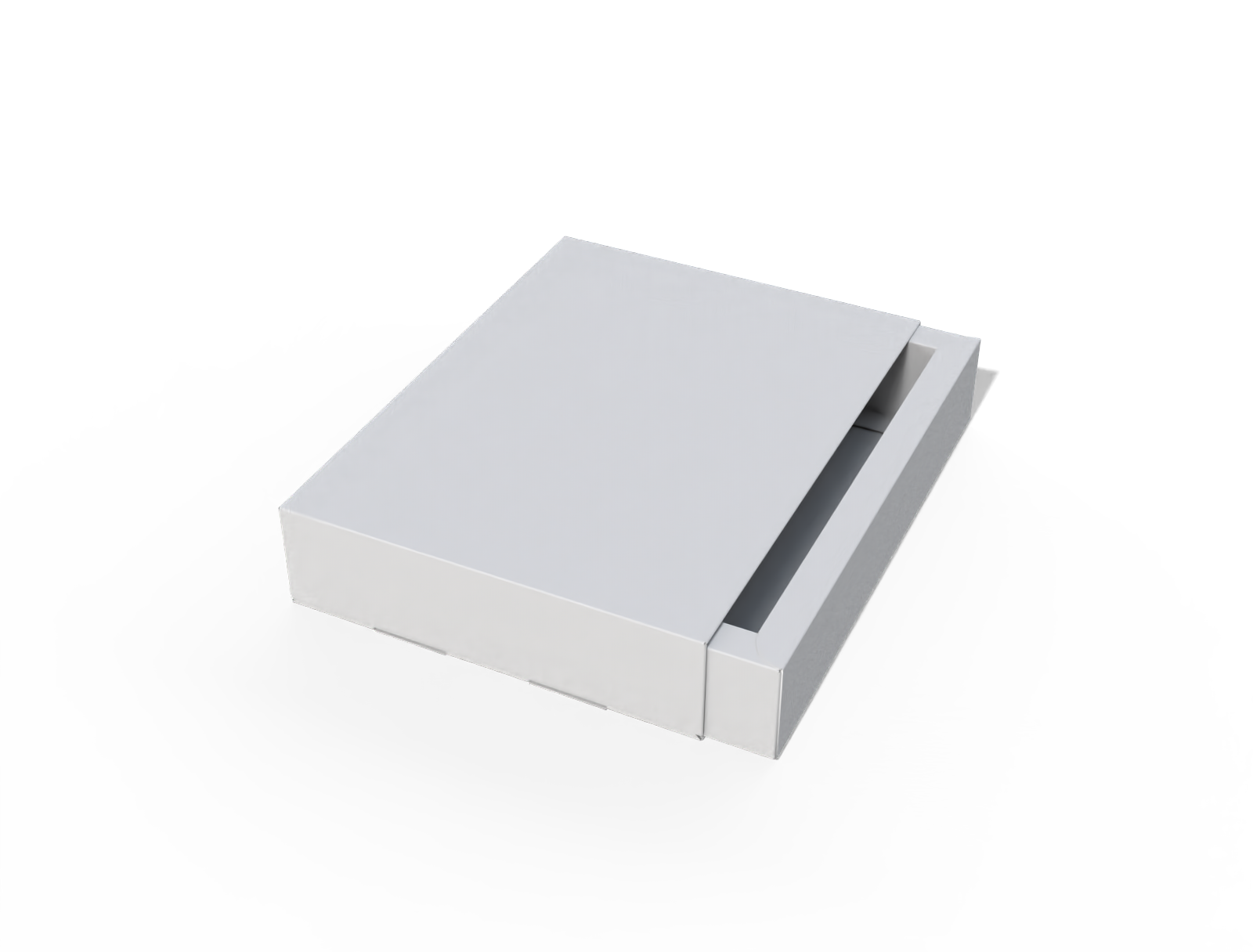 Book sleeve box — White paperboard