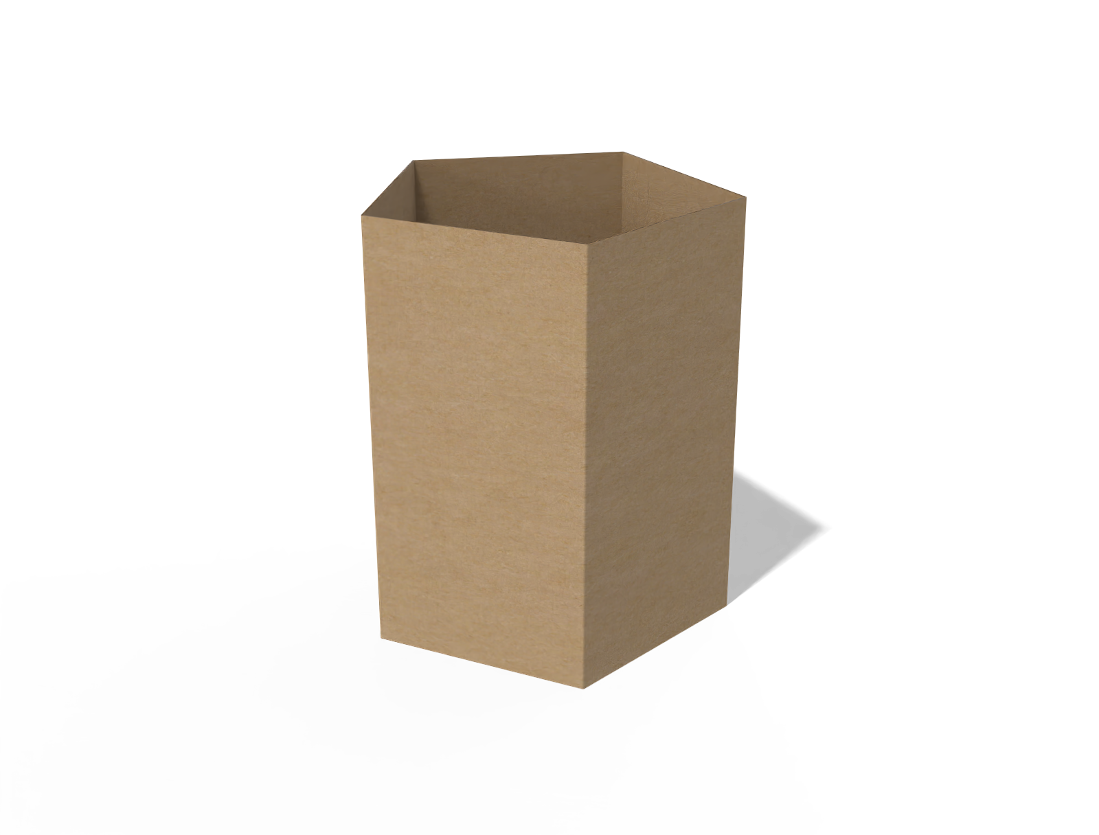 Polygonal sleeve box — E-flute corrugated board