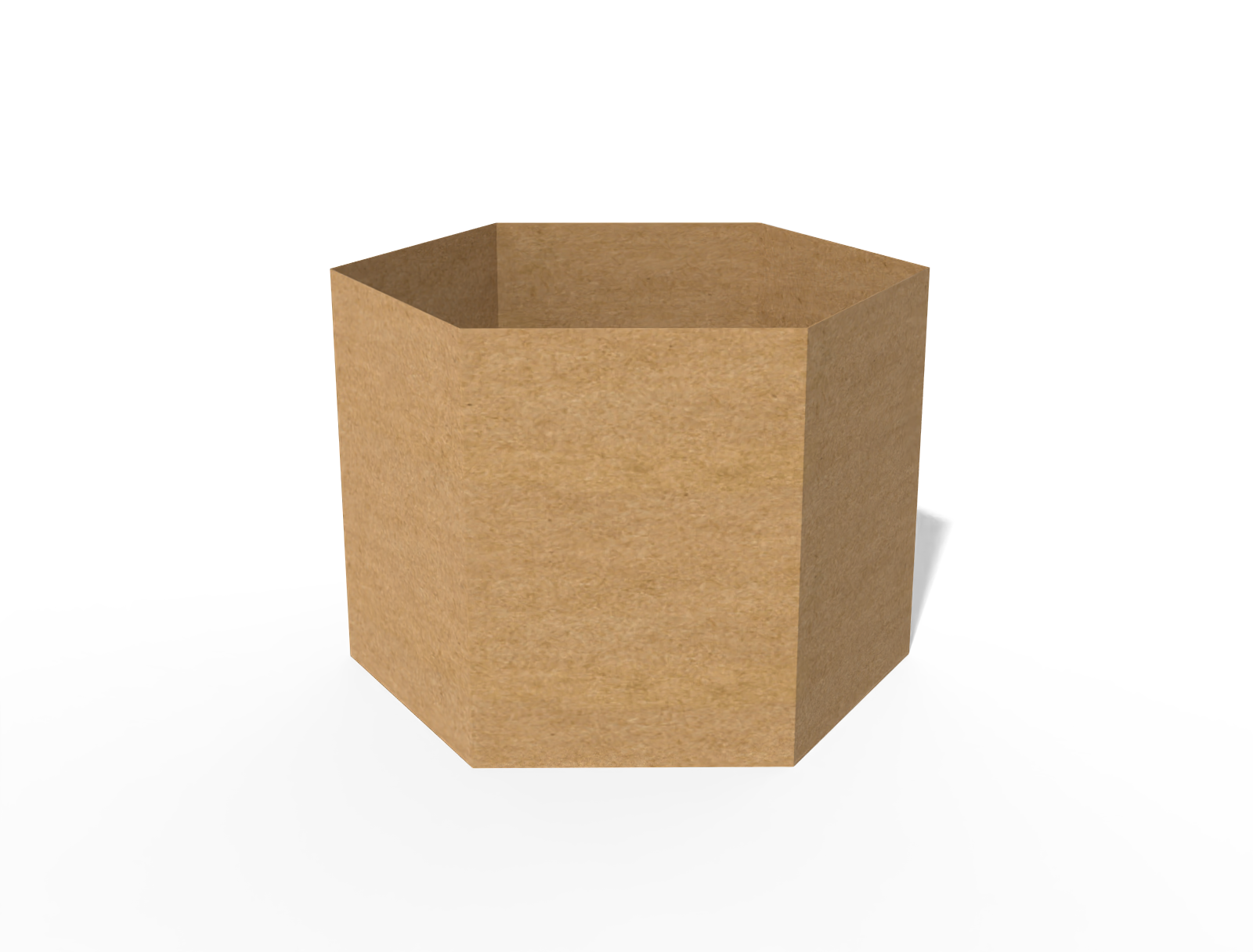 Polygonal sleeve box — Dark kraft paper