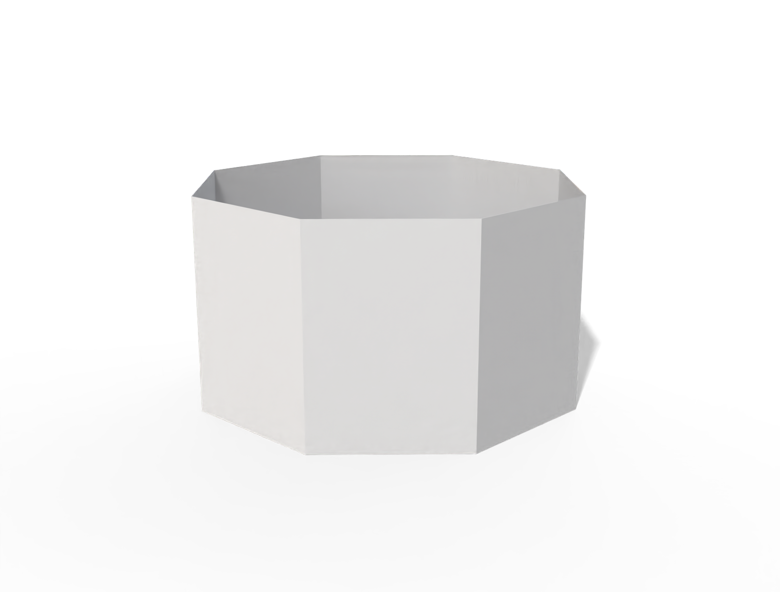 Polygonal sleeve box — White paperboard