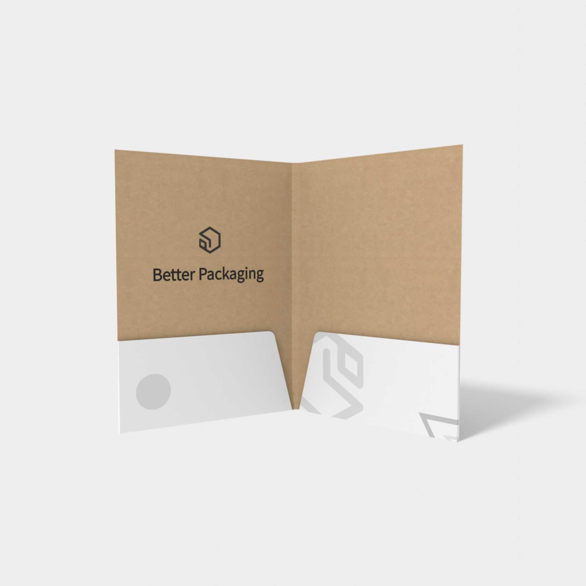 9x12"double-layer folder — White paperboard