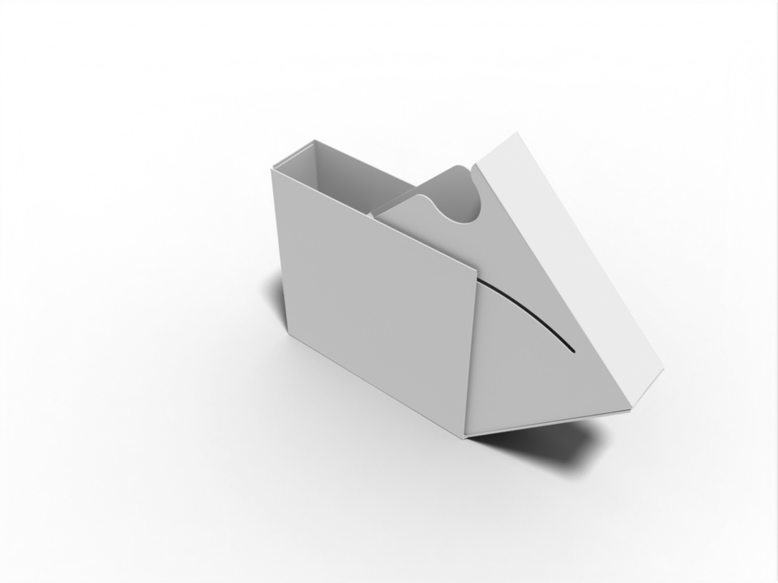 Pull out box paper — White paperboard