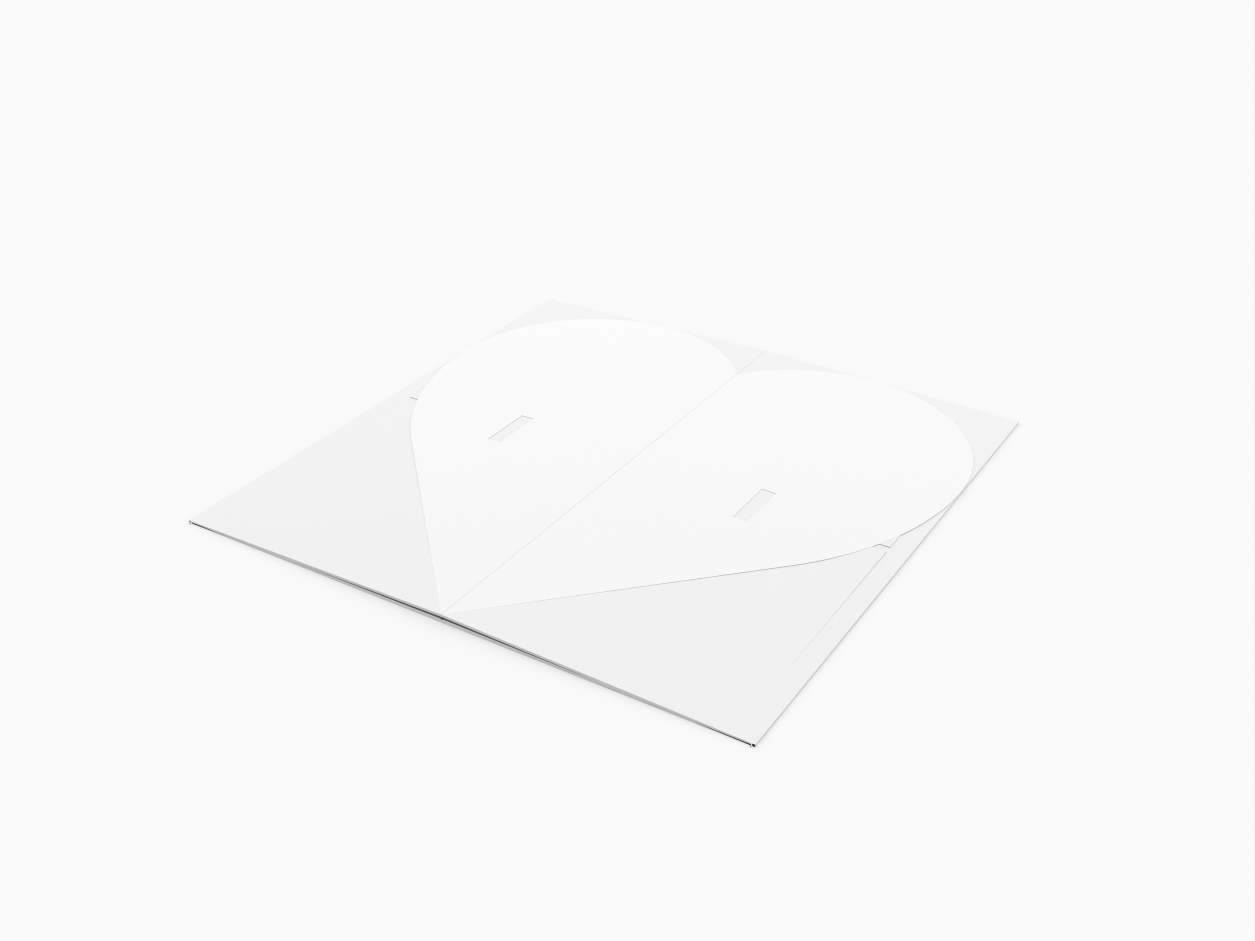 Heart shape envolope greeting card — White paperboard