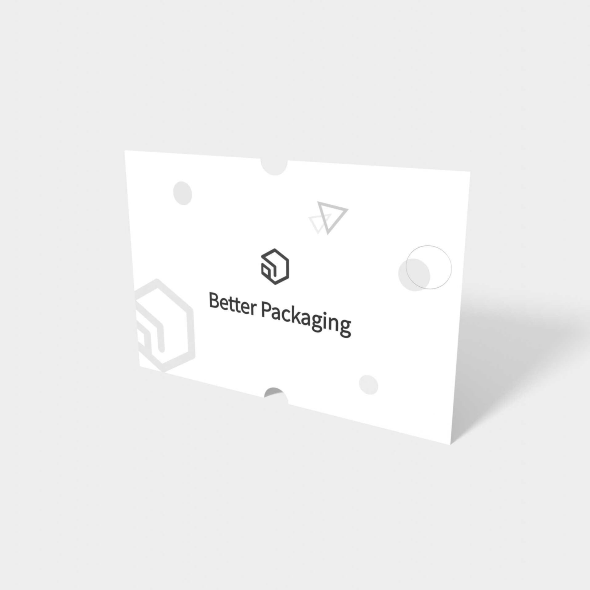 Thank you card — White paperboard