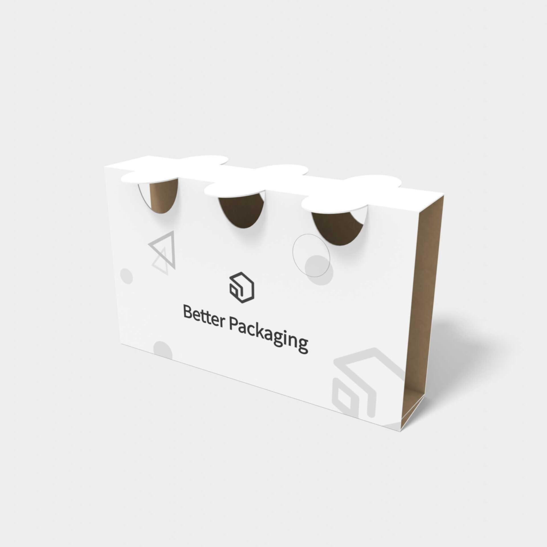 3-hole snap lock sleeve — White paperboard