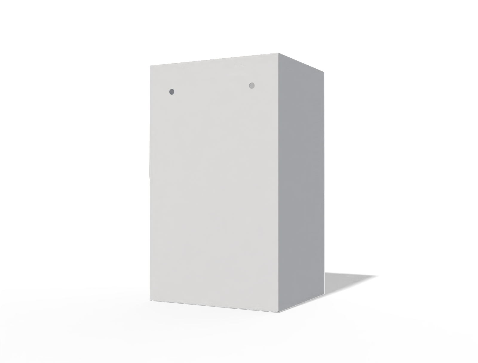 Packaging tubular box beveled edge — White paperboard