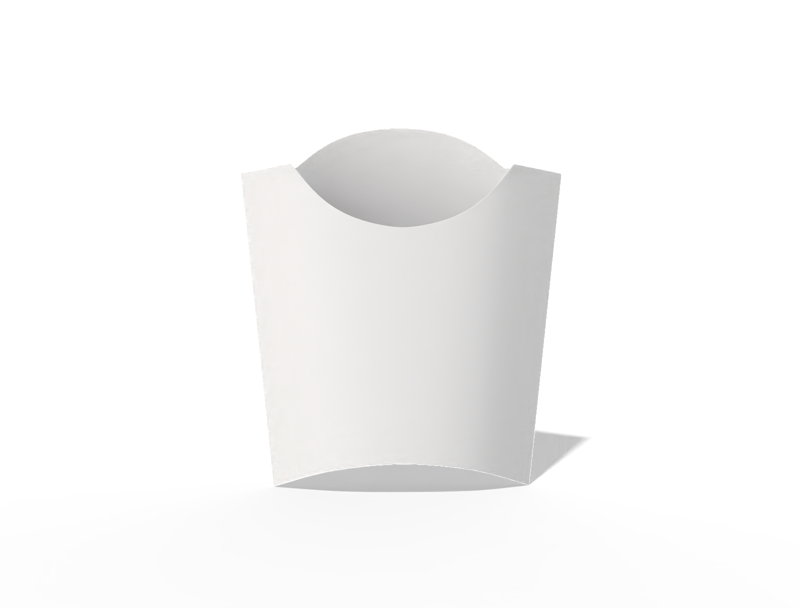 French fries box — White paperboard