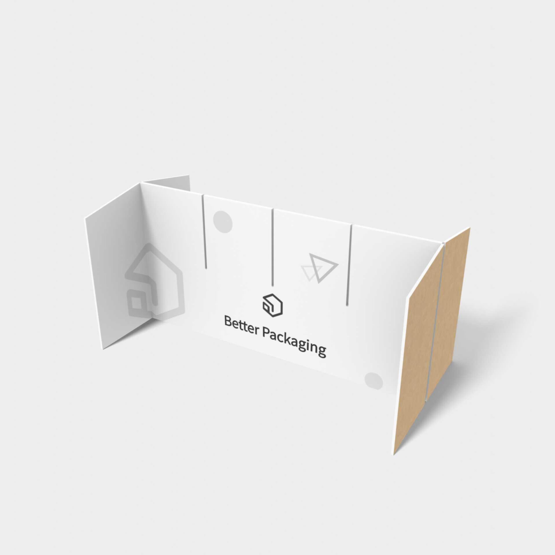 Half-folded three-slot blocks inserts/dividers — Corrugated board