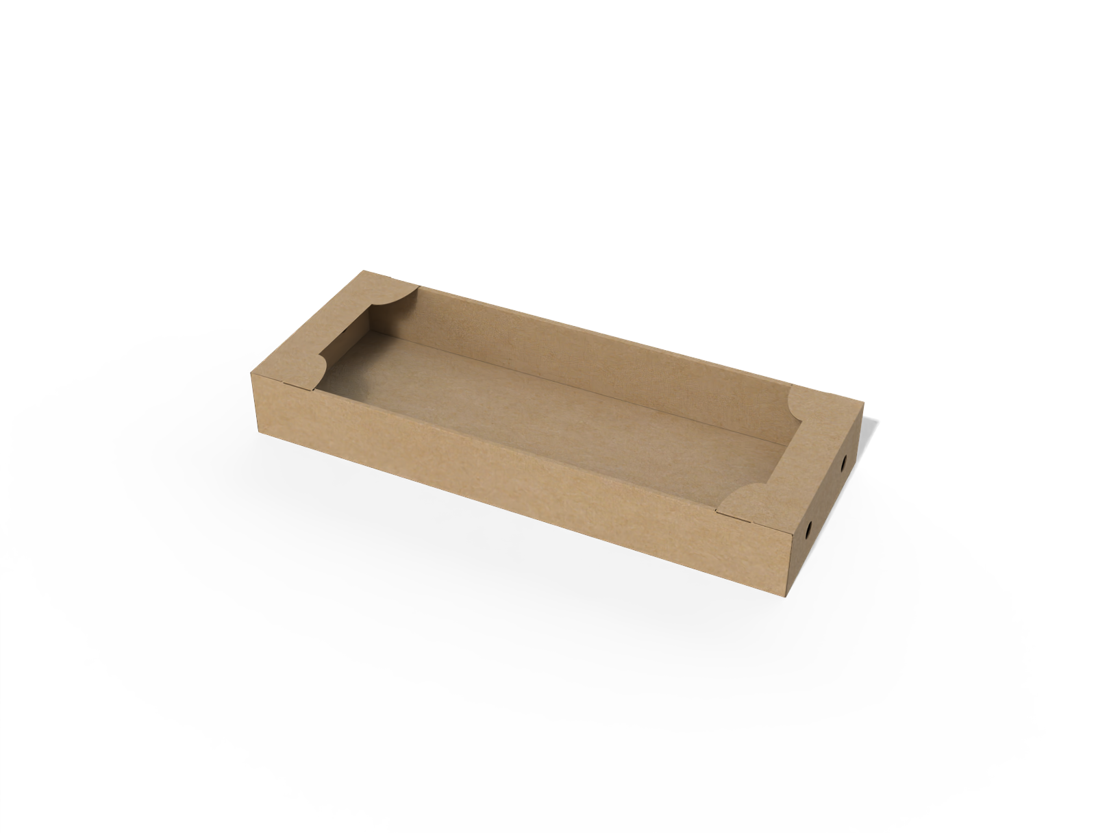 Food tray box — E-flute corrugated board