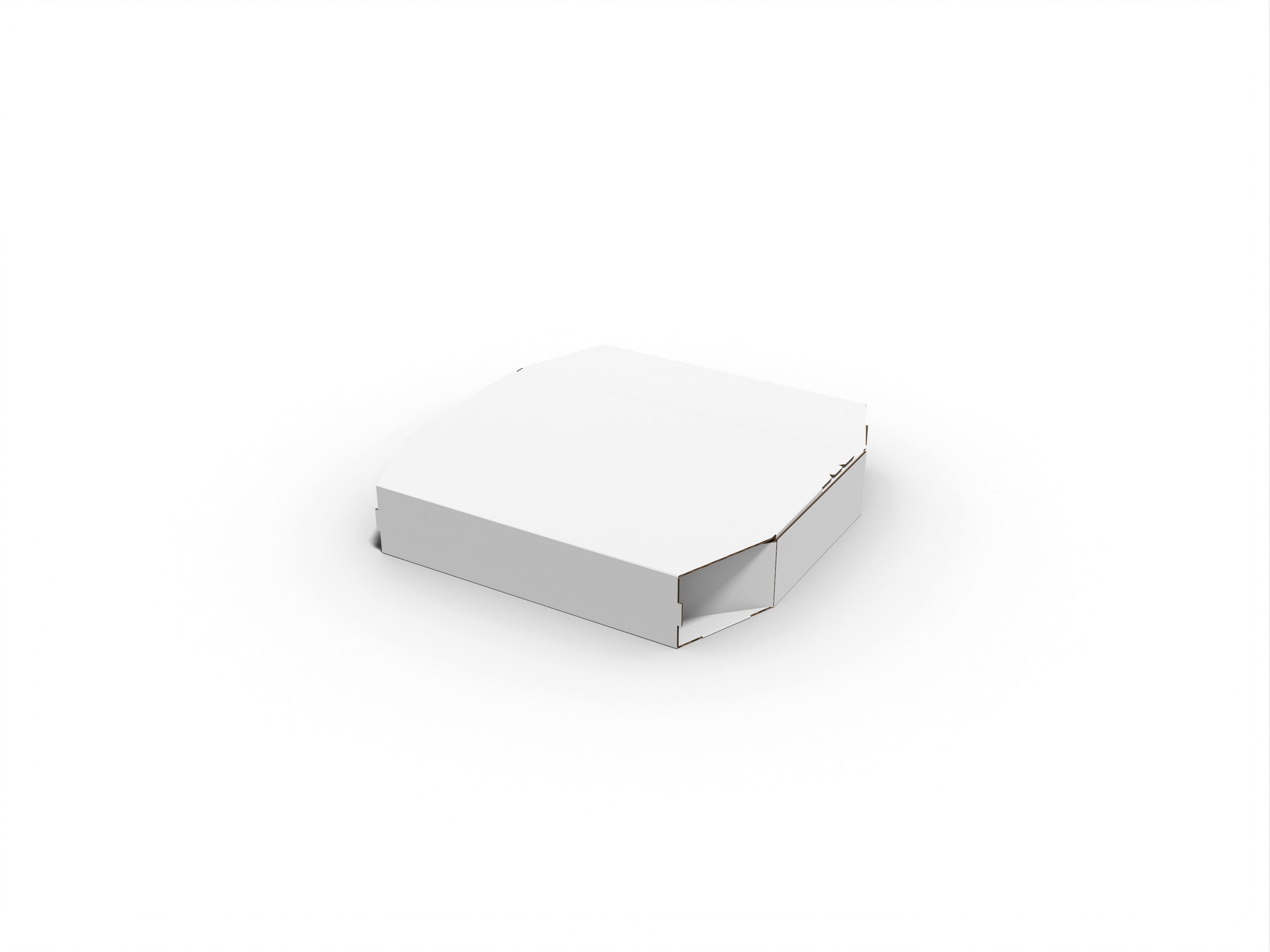 Hexagonal zipper flap boxes overlap — Corrugated board