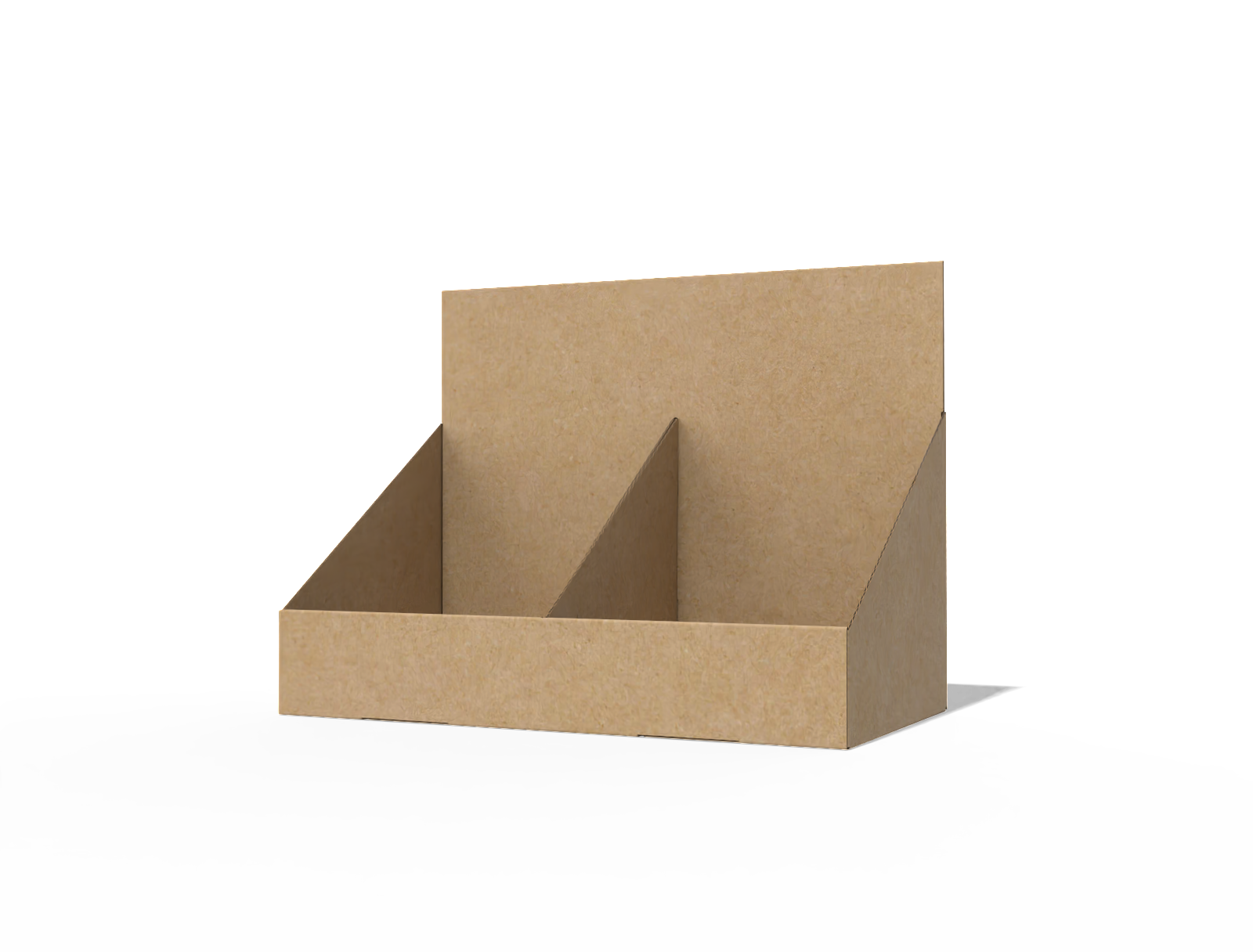 Cardboard display box with divider — E-flute corrugated board