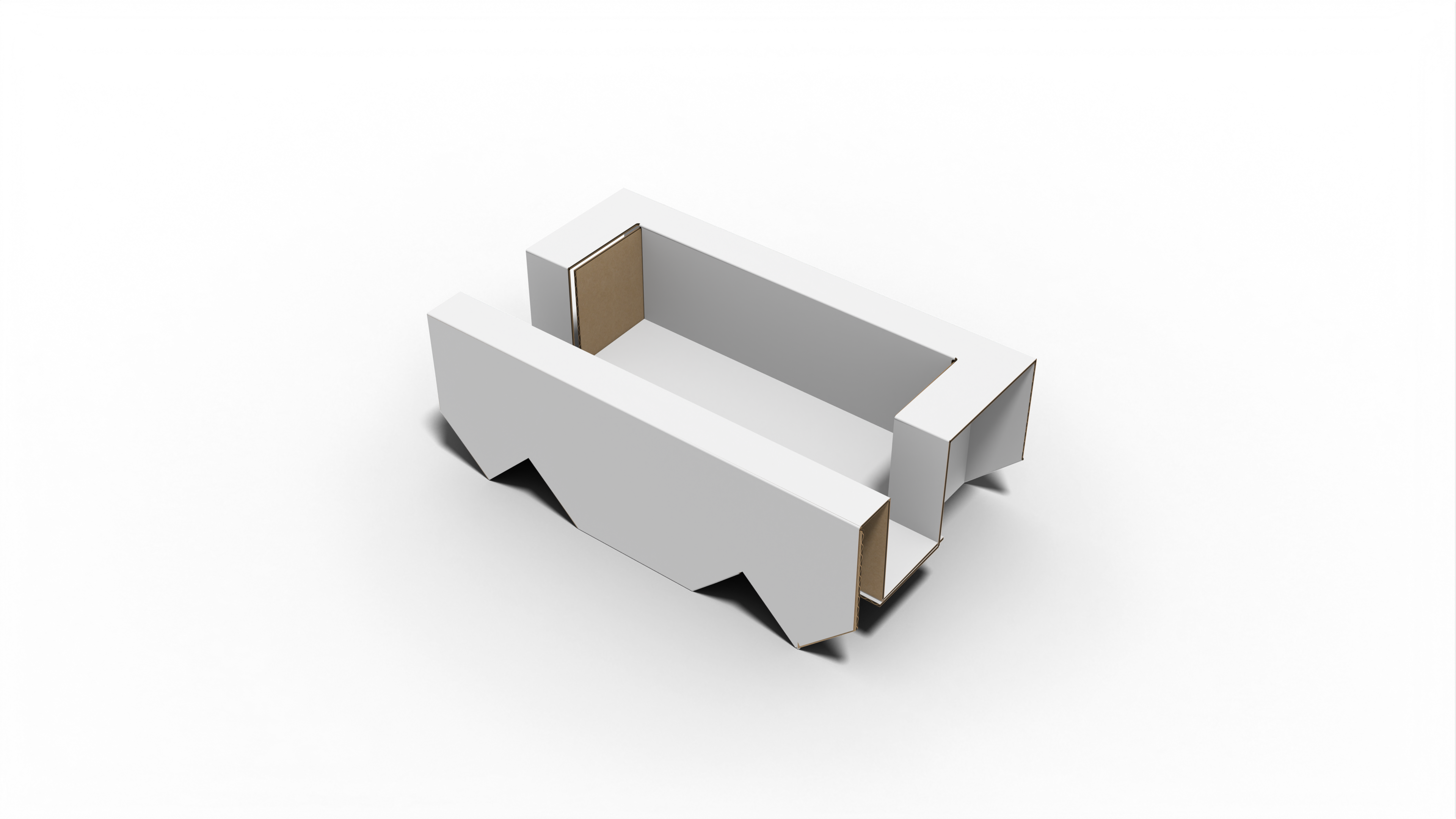 Concave buffer inserts — Corrugated board
