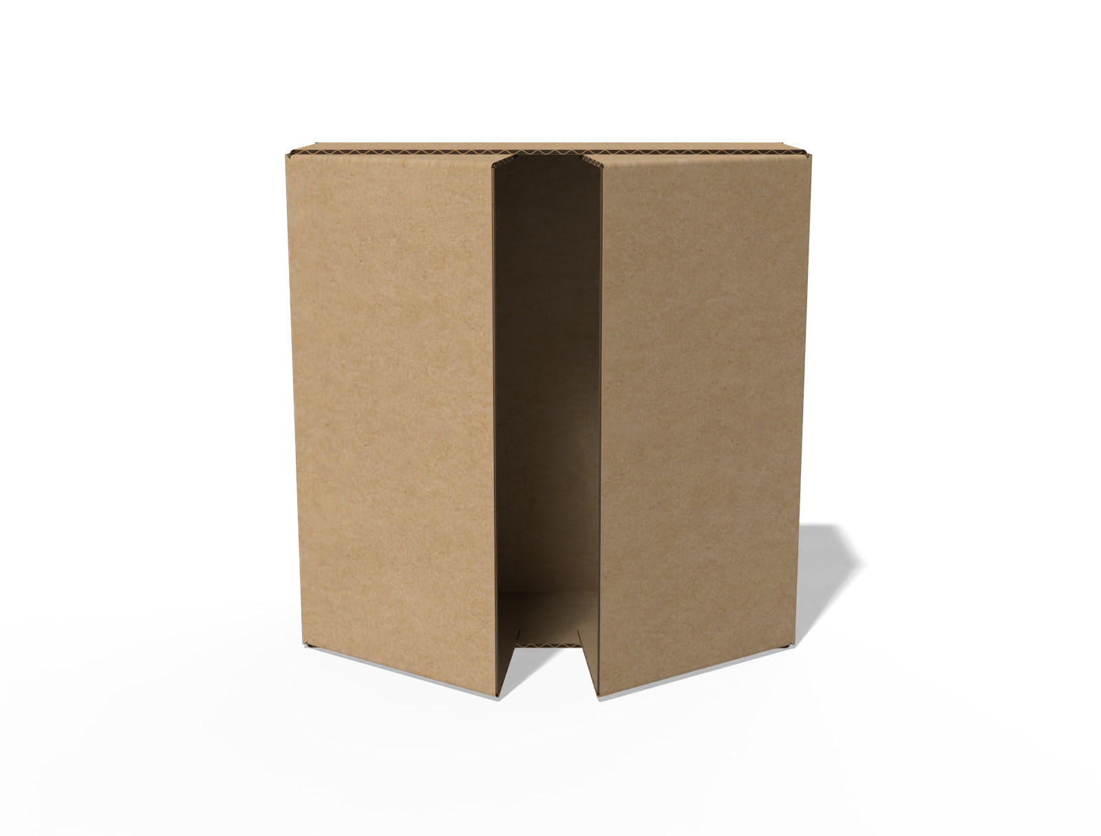 FEFCO 0416 double open clamshell boxes flip top tuck front box — E-flute corrugated board