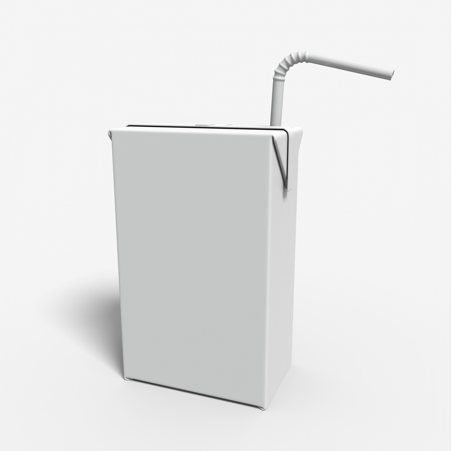 Juice box milk box with straw paper — White paperboard