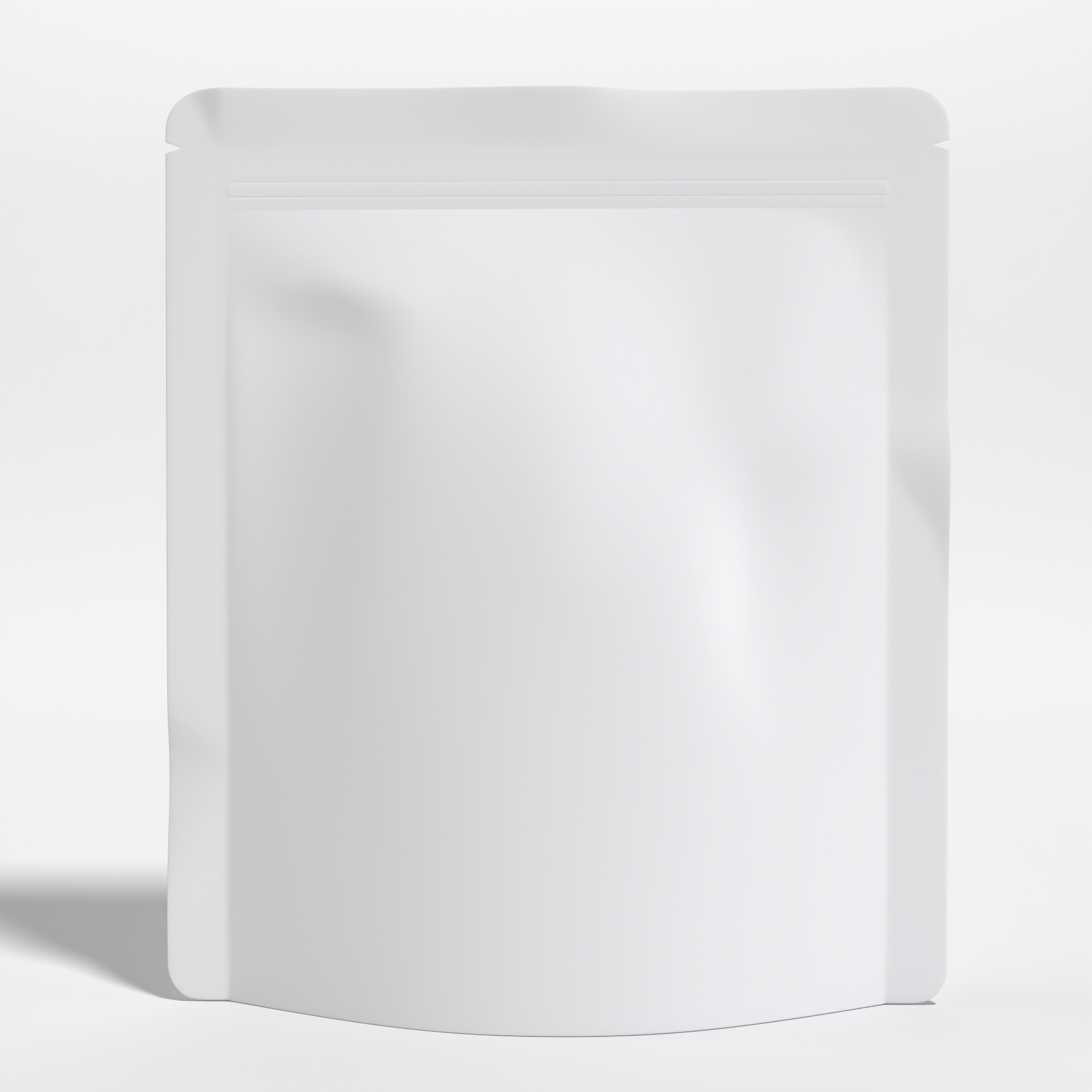 Square packaging pouch — Glossy plastic