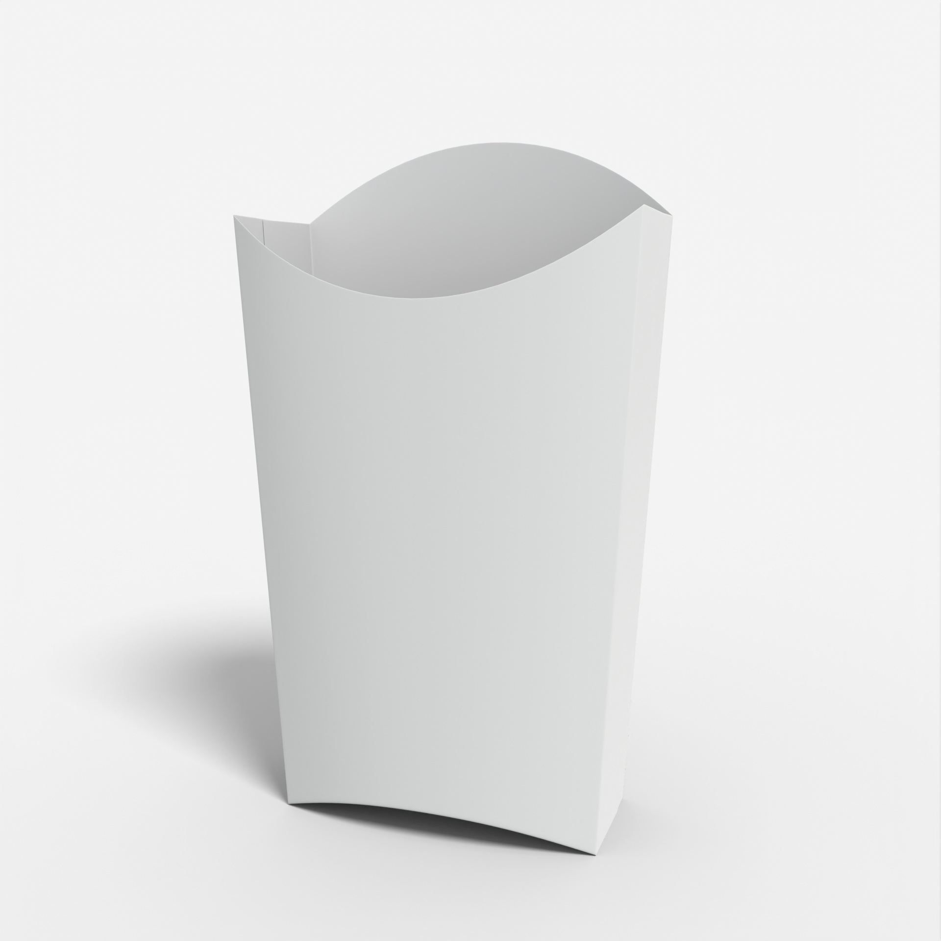 French fries box potato chips box paper — White paperboard