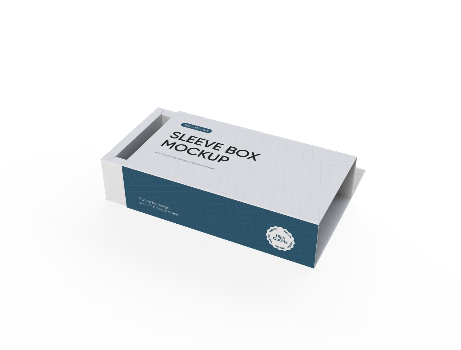 Maqueta de caja con funda para regalo — White paperboard