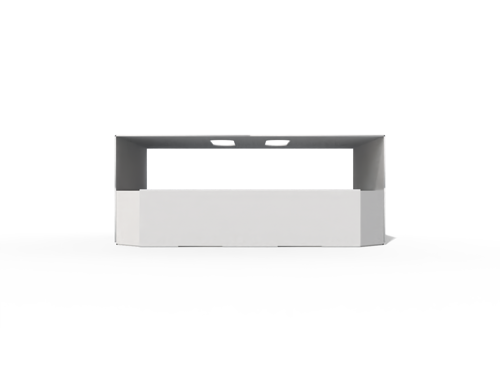 Tray boxes with handle — White paperboard