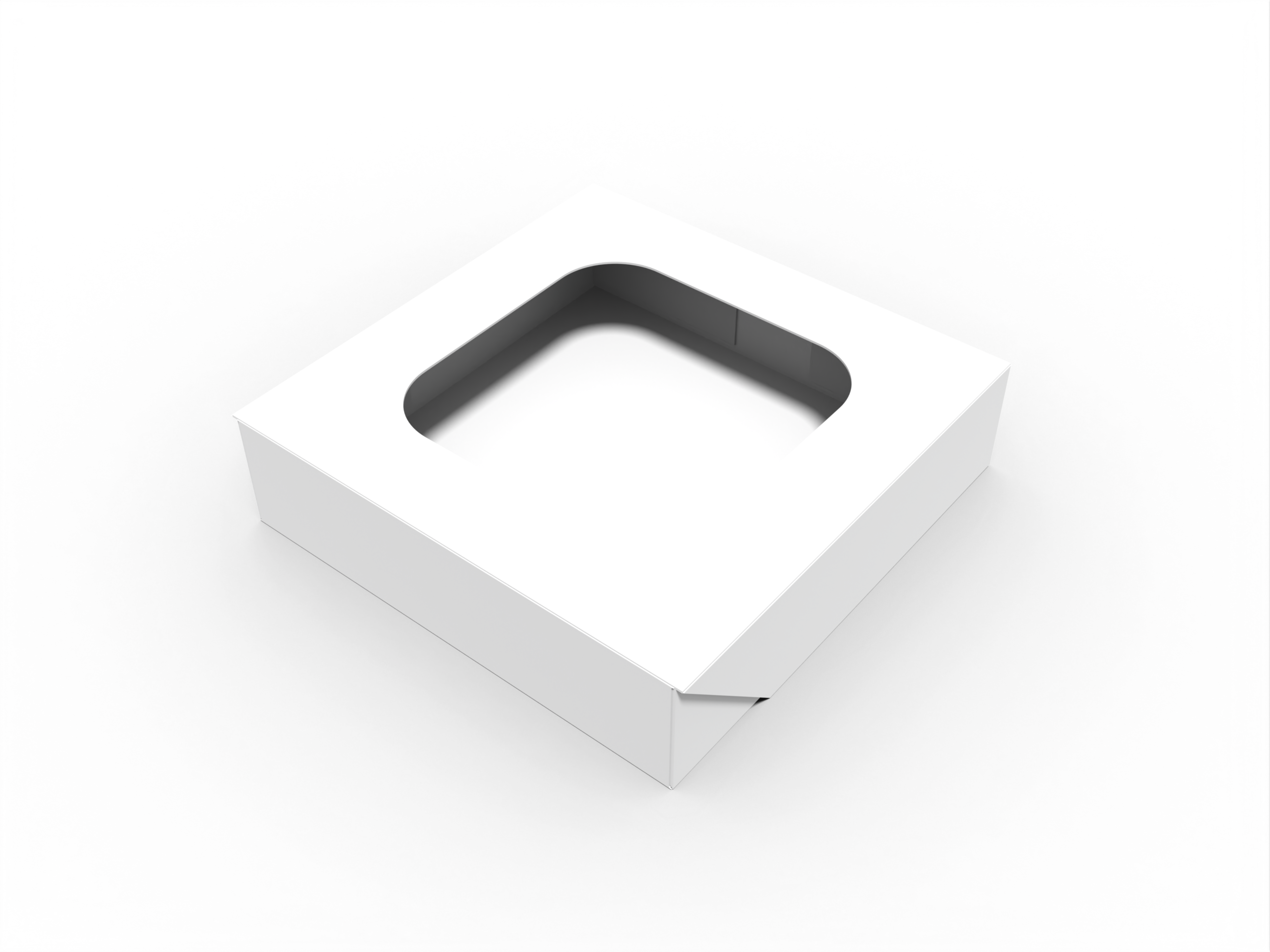 Glued folding boxes flip top three-fold edge box — White paperboard