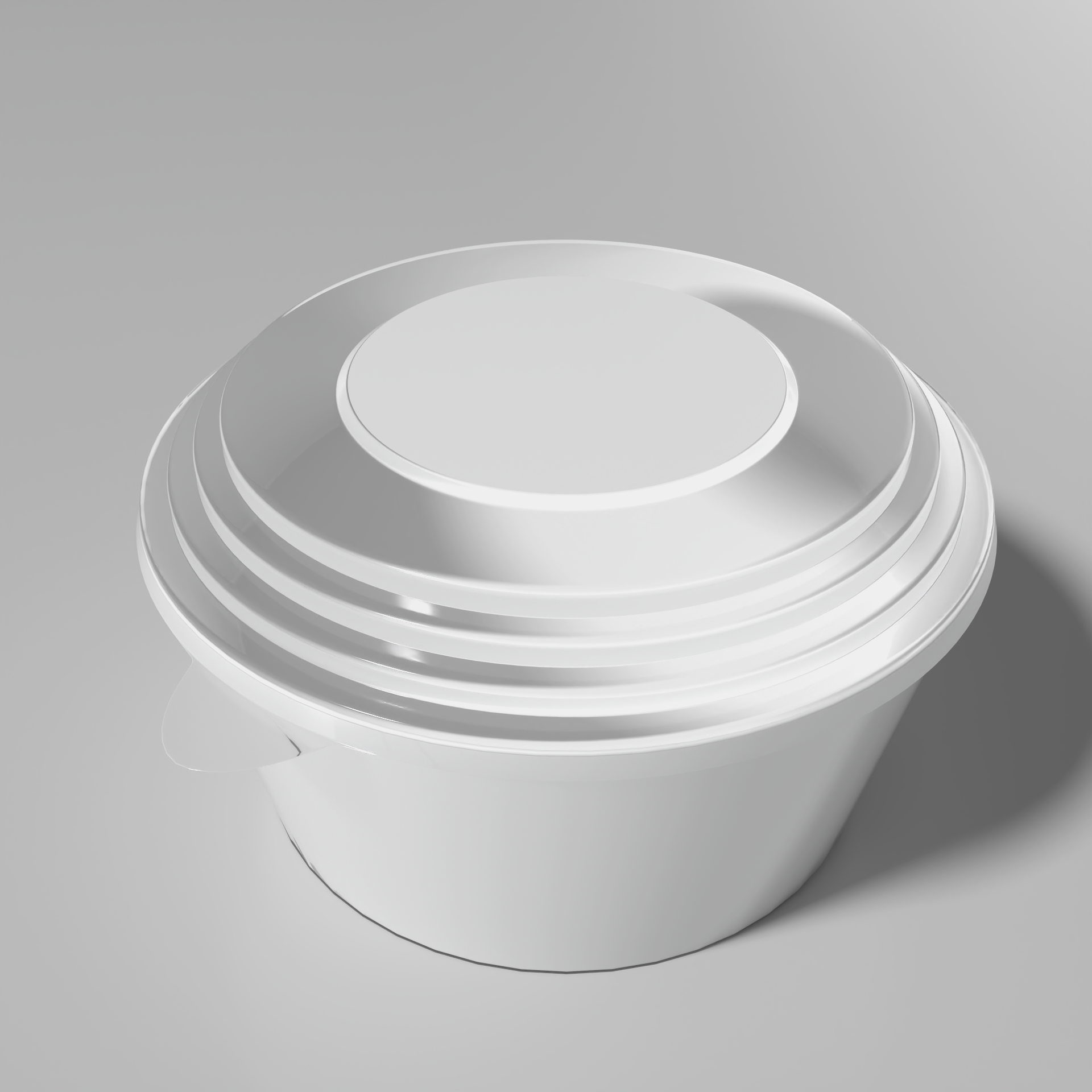 Disposable bowl with lid food packaging paper bowl — Glossy plastic