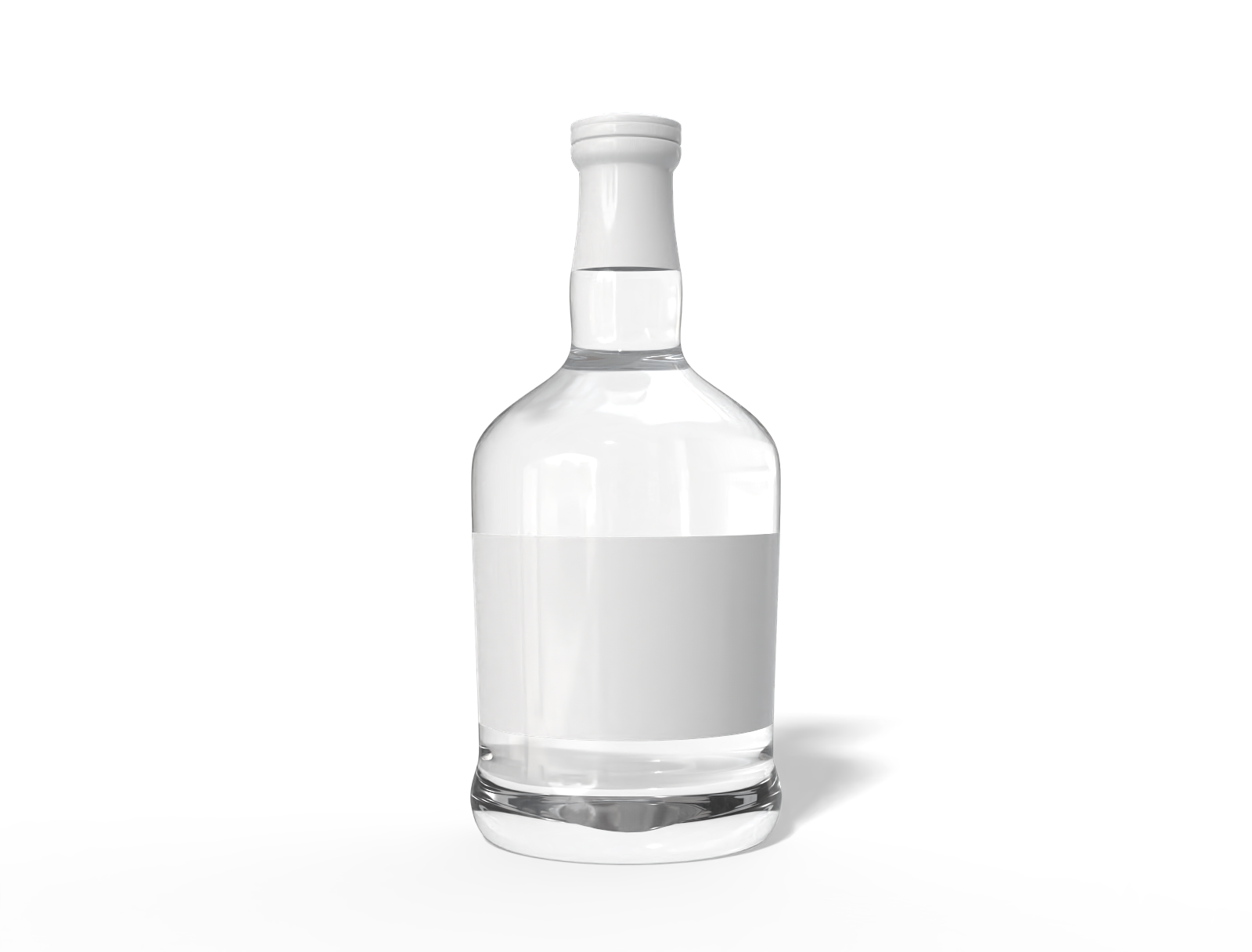 Bottles glass product label — Glossy glass