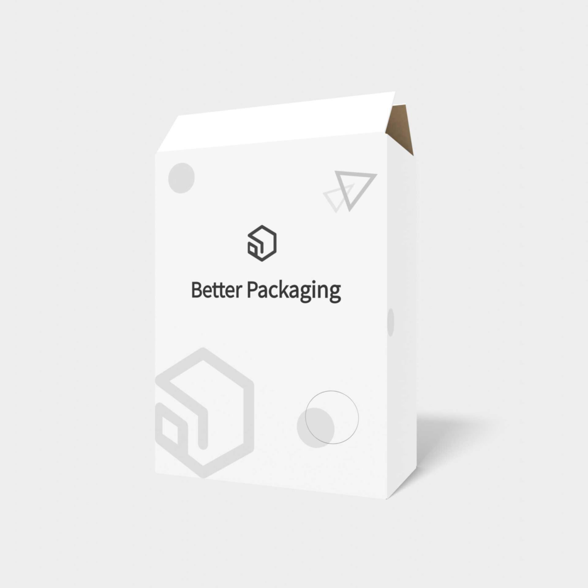 Flat shipping box — Dark kraft paper