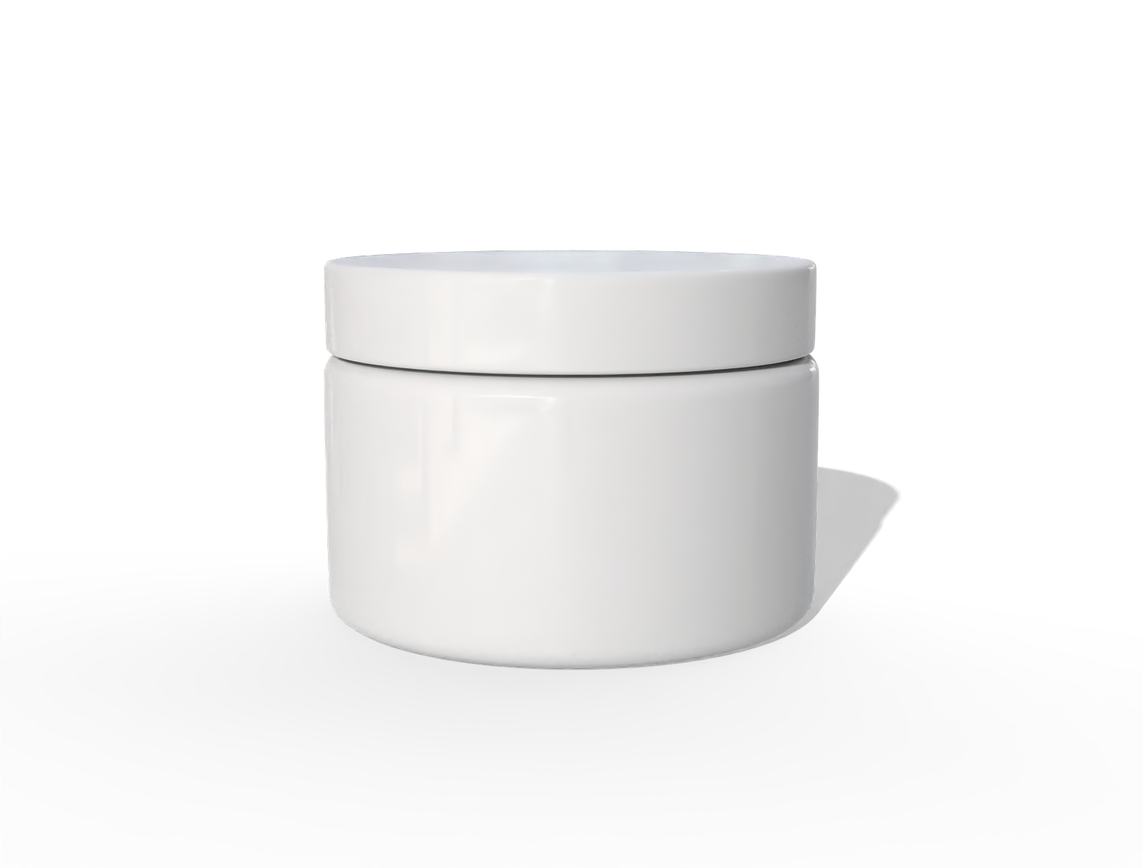 Plastic cream jar — Glossy plastic