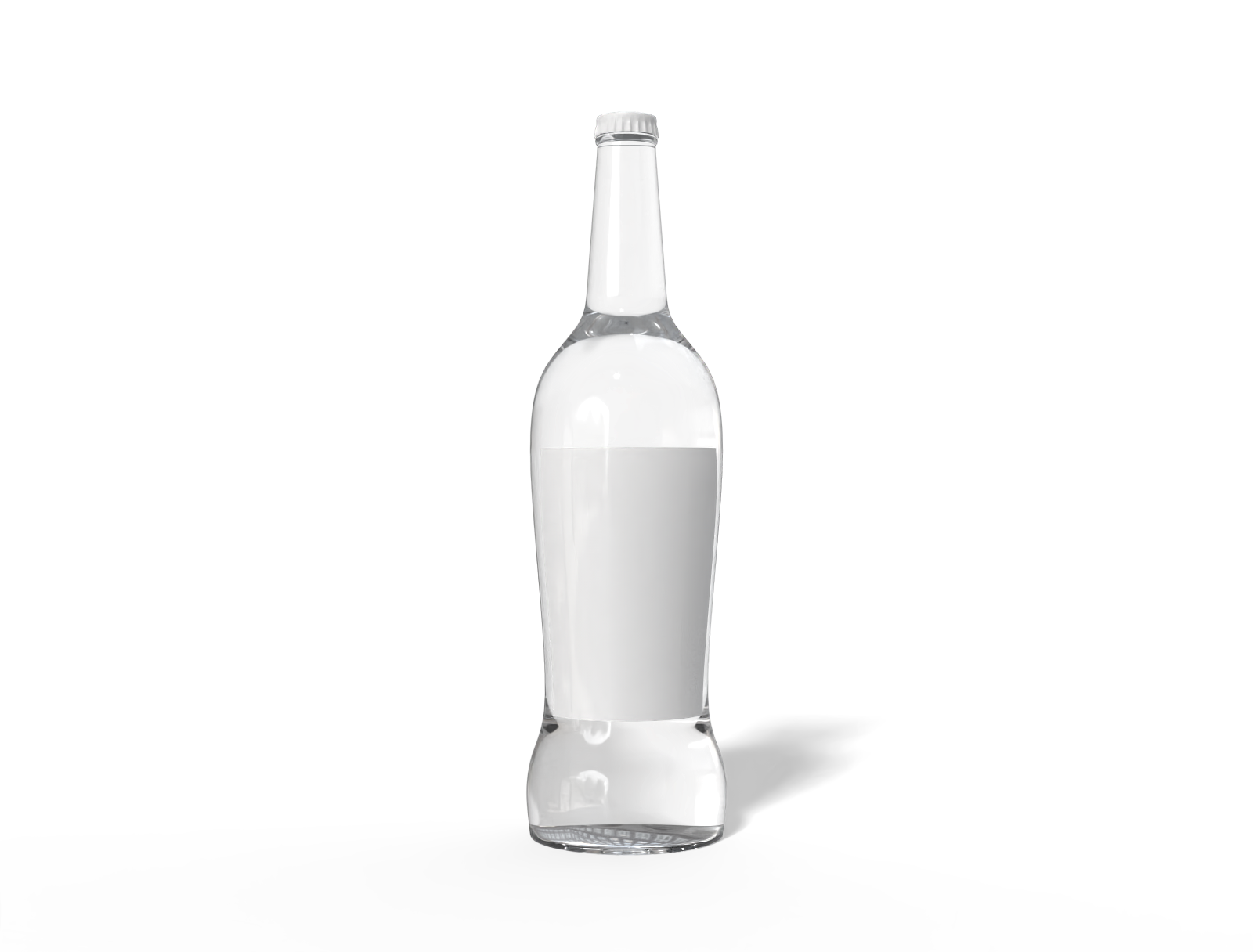 Glass bottles product label — Glossy glass