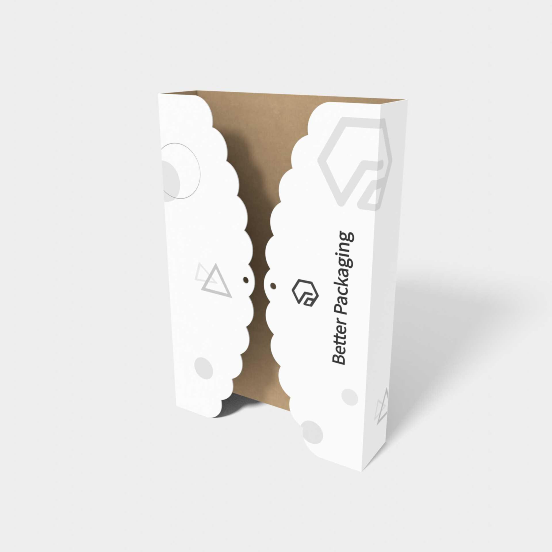 Arc cloud sleeve box — White paperboard