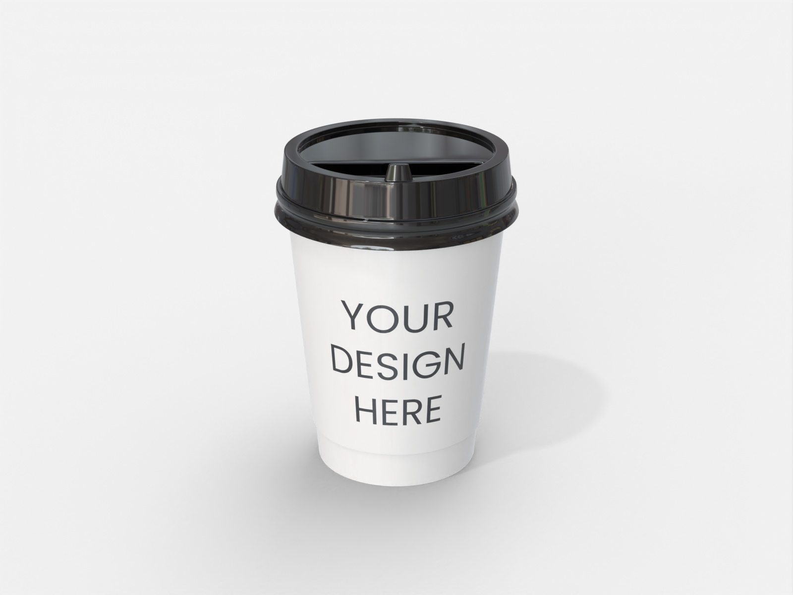 Paper coffee cup — Glossy plastic