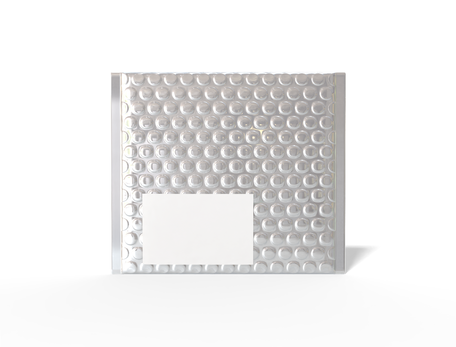 15 × 3 × 13 bubble wrap courier bag — Glossy metal