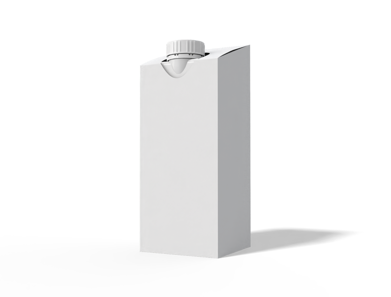 Milk carton box bottle — White paperboard